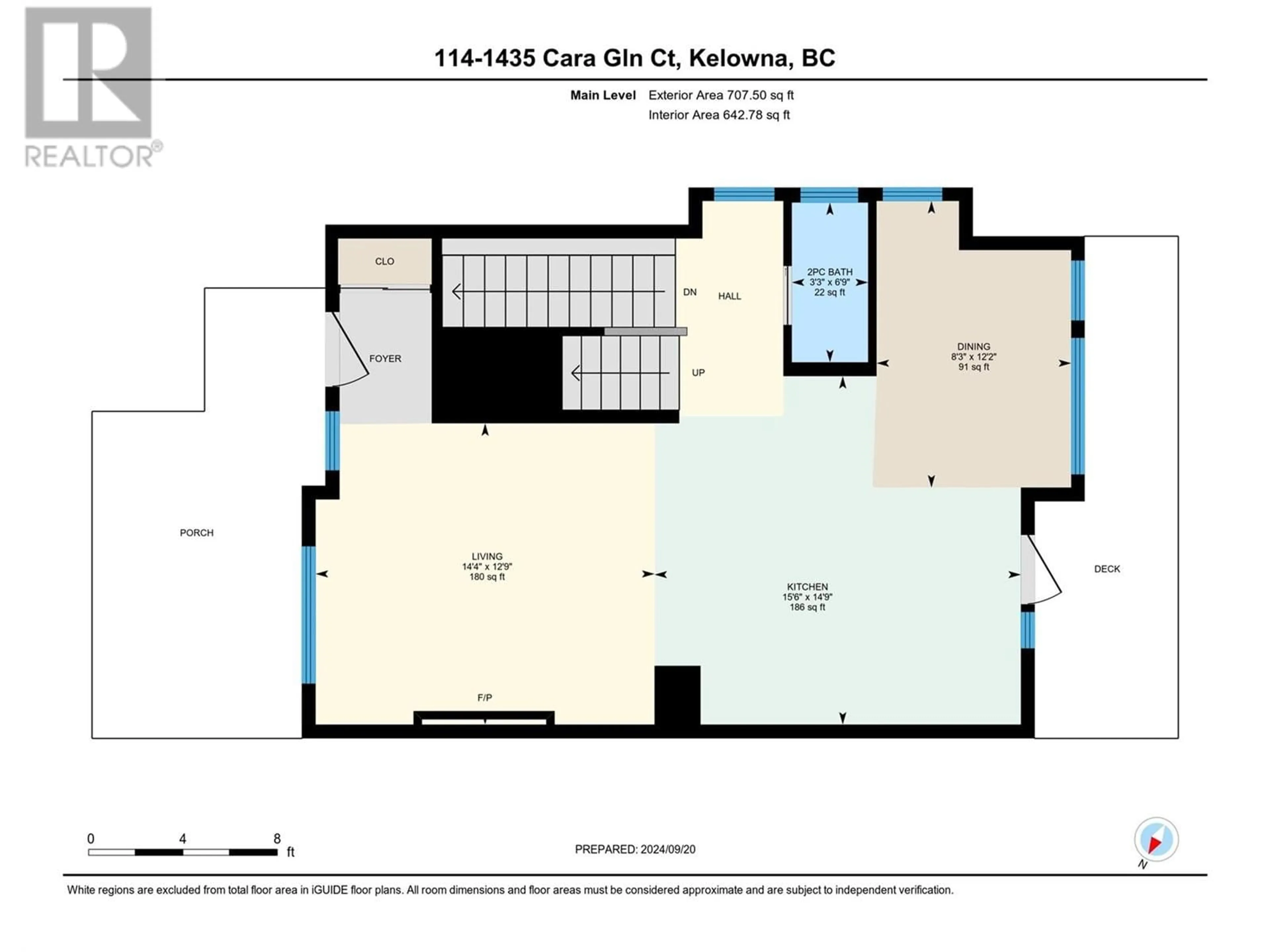 Floor plan for 1435 Cara Glen Court Unit# 114, Kelowna British Columbia V1V0G1