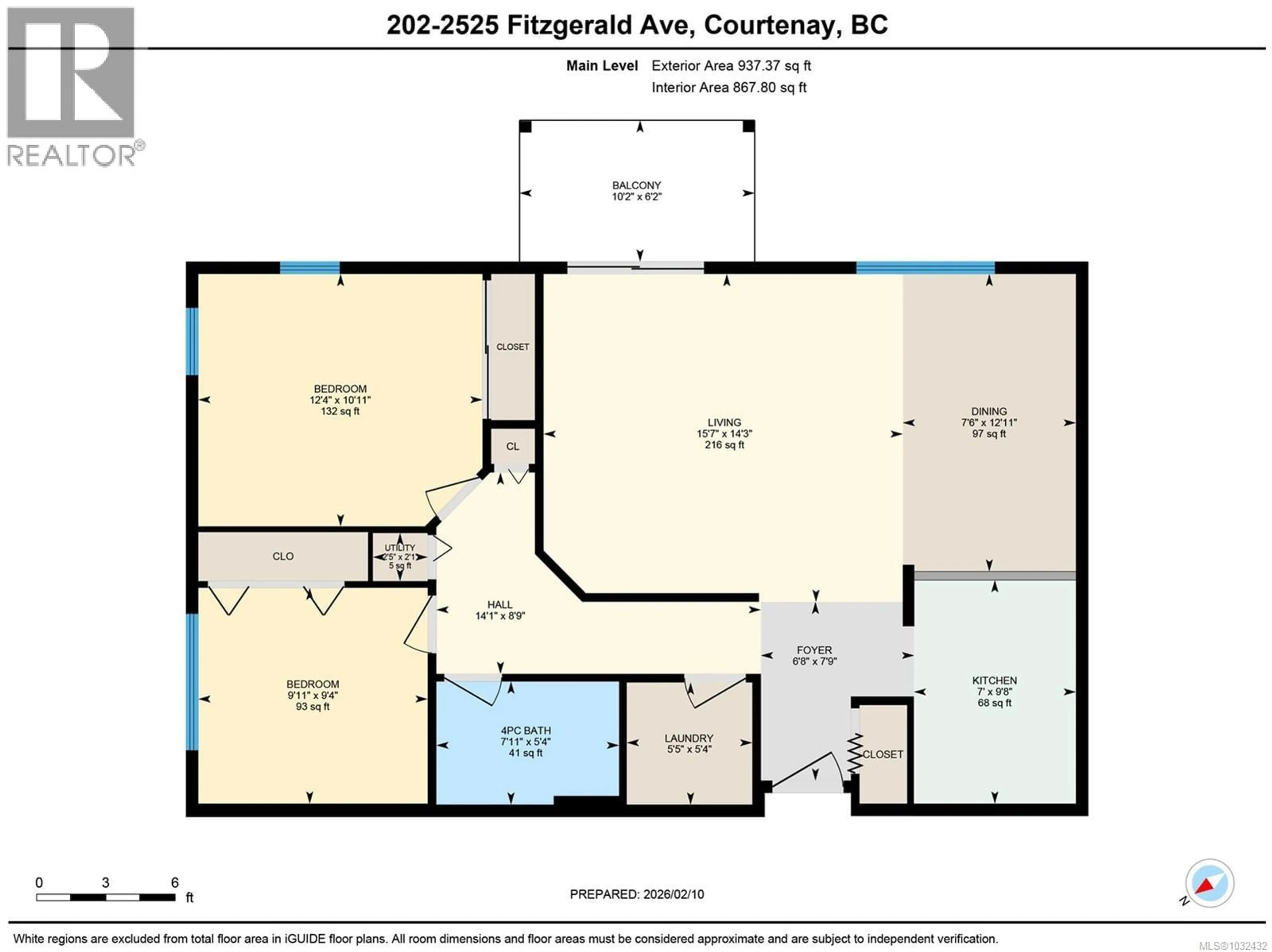 Floor plan for 202 - 2525 FITZGERALD AVENUE, Courtenay British Columbia V9N6J4
