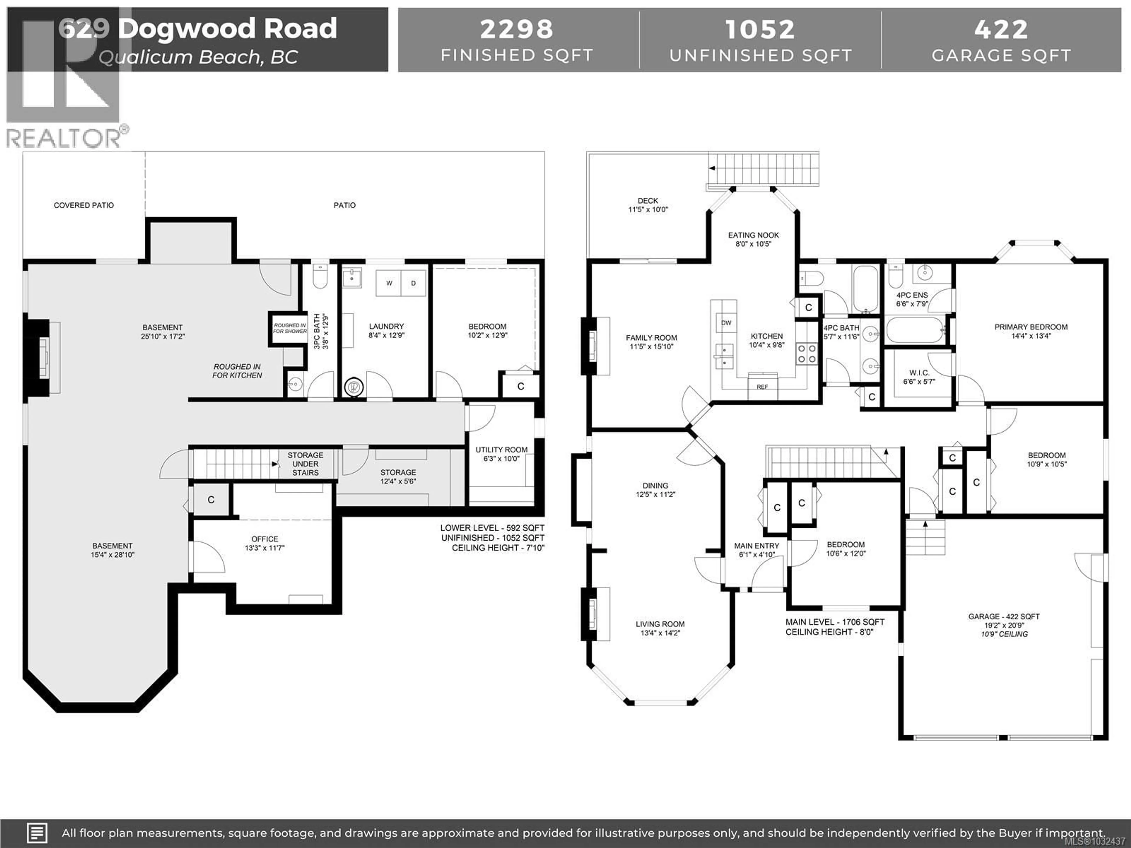 Floor plan for 629 DOGWOOD ROAD, Qualicum Beach British Columbia V9K1A9