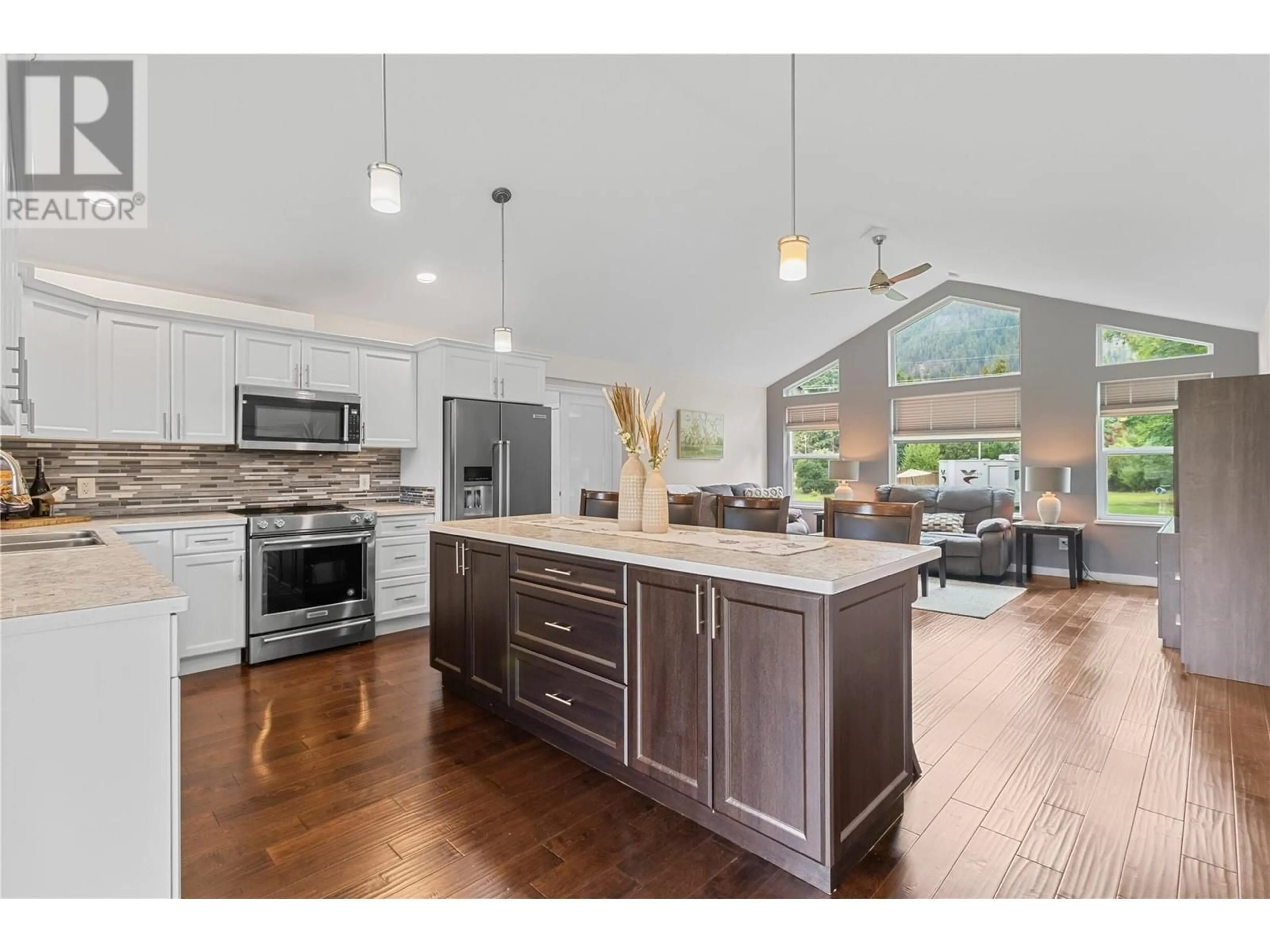 Open concept kitchen for 421 Hillier Road, Sicamous British Columbia V0E2V4