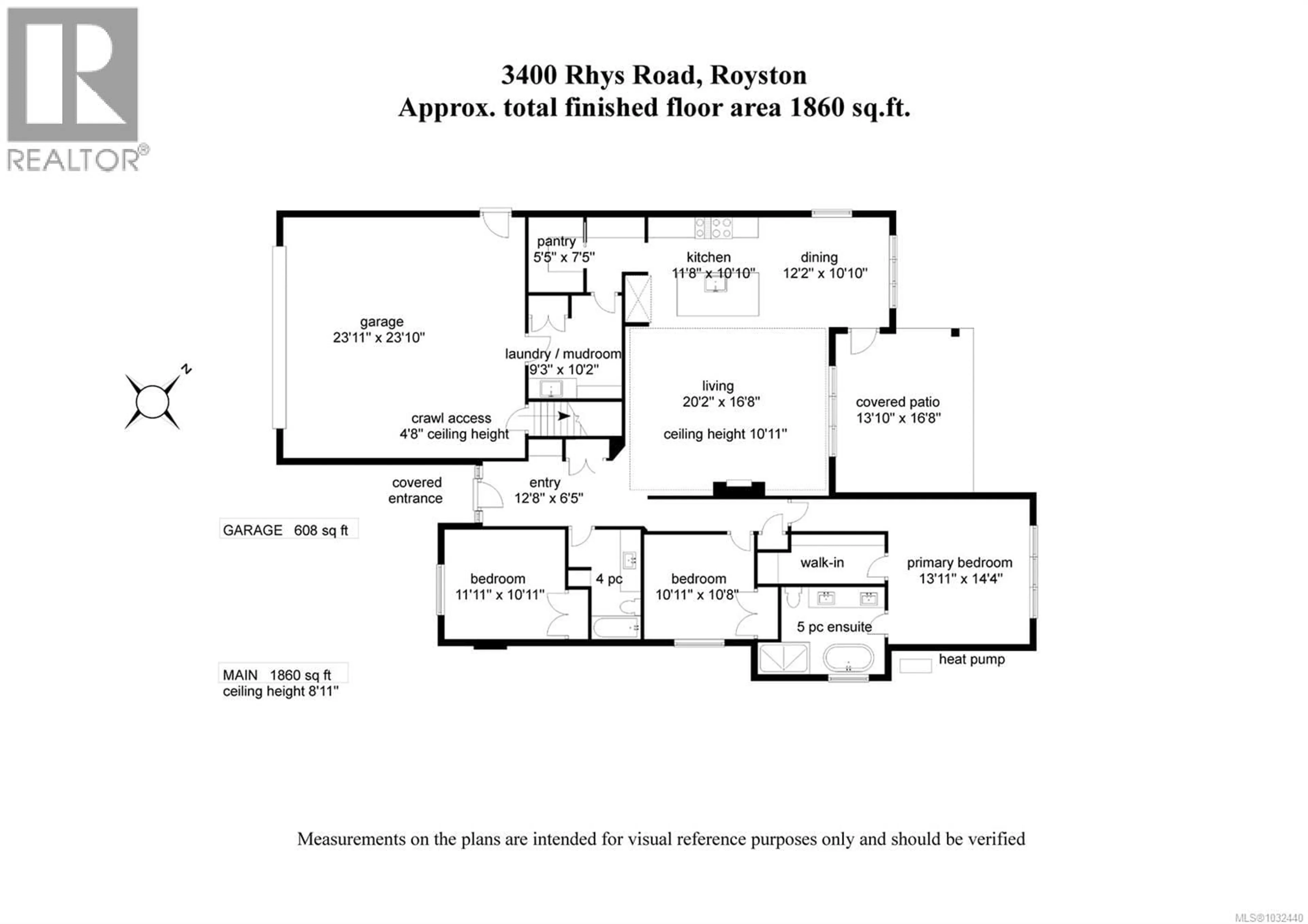Floor plan for 3400 RHYS ROAD, Courtenay British Columbia V9N0B7