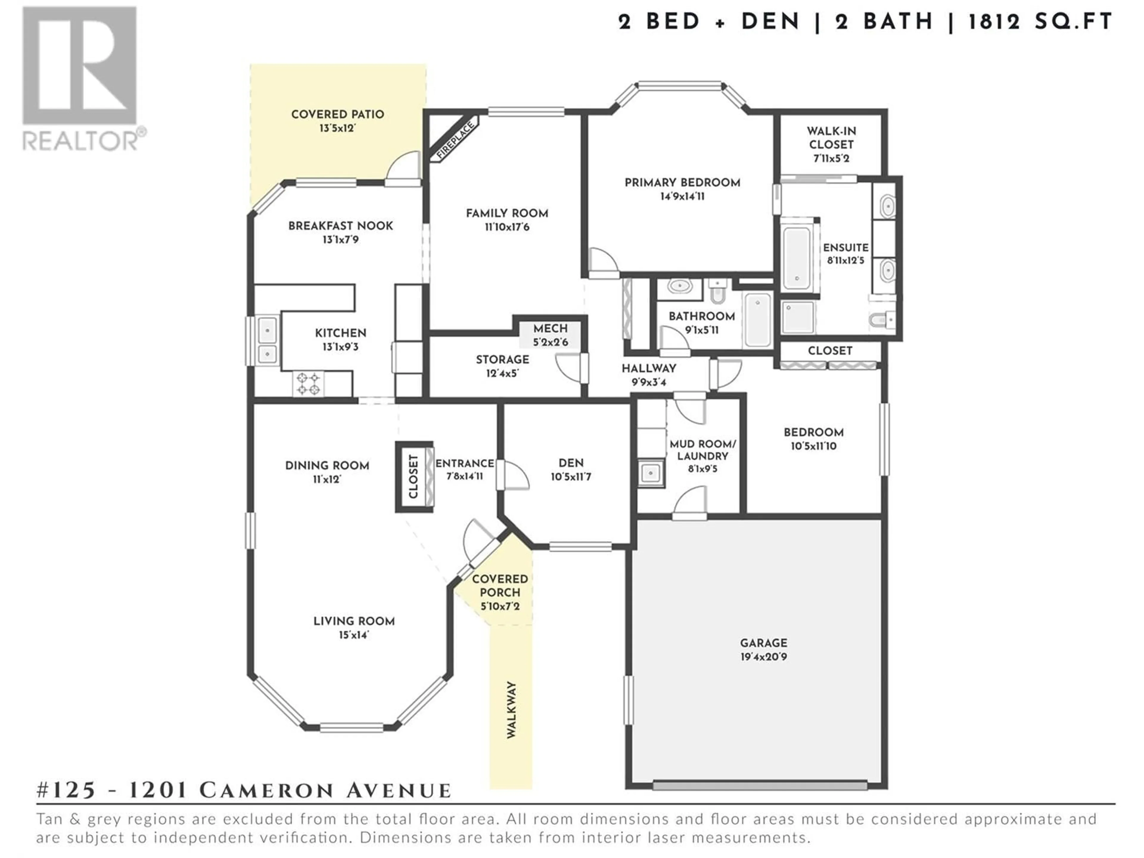 Floor plan for 1201 Cameron Avenue Unit# 125, Kelowna British Columbia V1W3S1