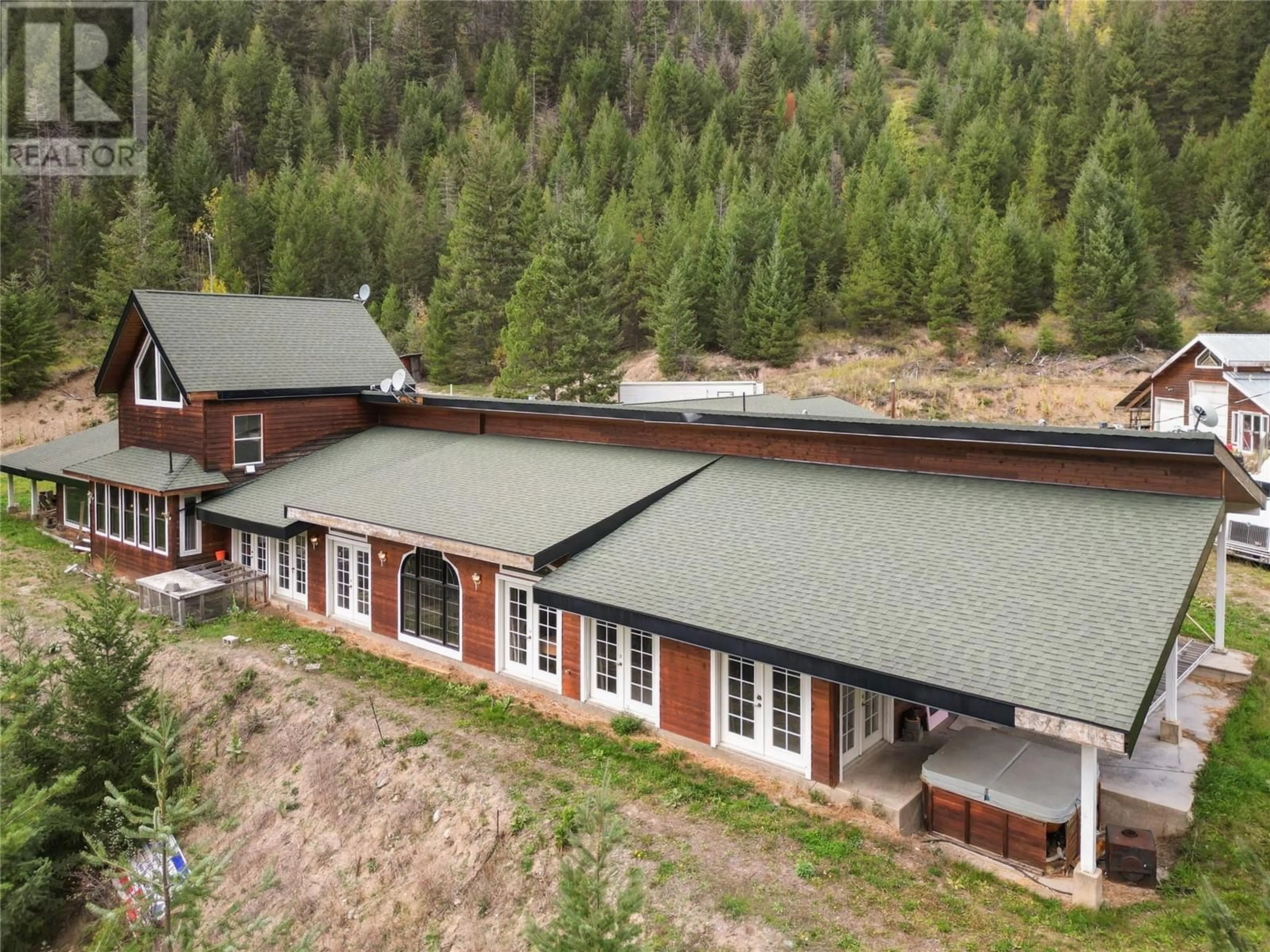 A pic from outside/outdoor area/front of a property/back of a property/a pic from drone, building for 2650 SUMMERS CREEK ROAD, Princeton British Columbia V0X1W0