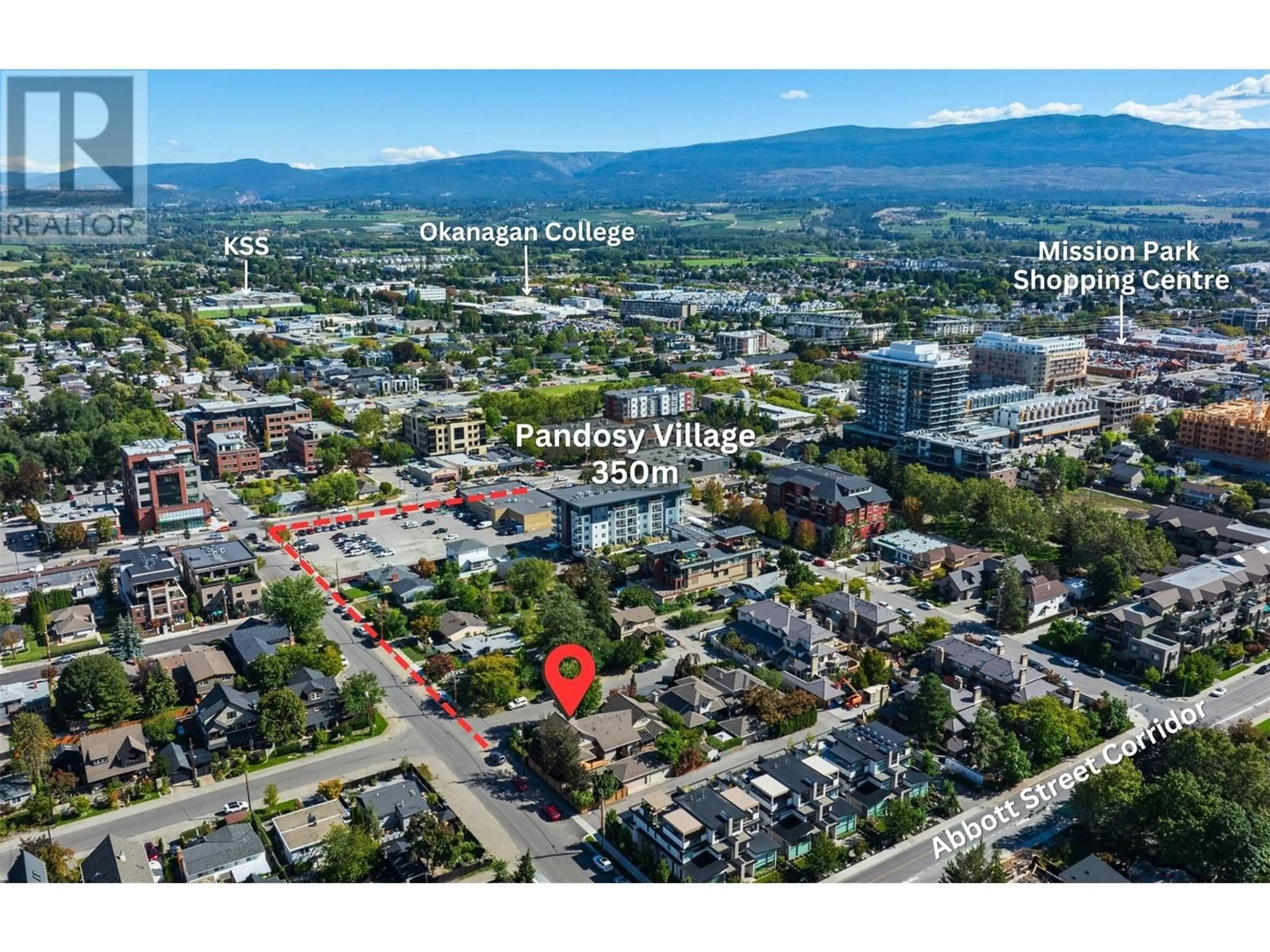 A pic from exterior of the house or condo, the view of city buildings for 2706 Bath Street, Kelowna British Columbia V1Y1M5