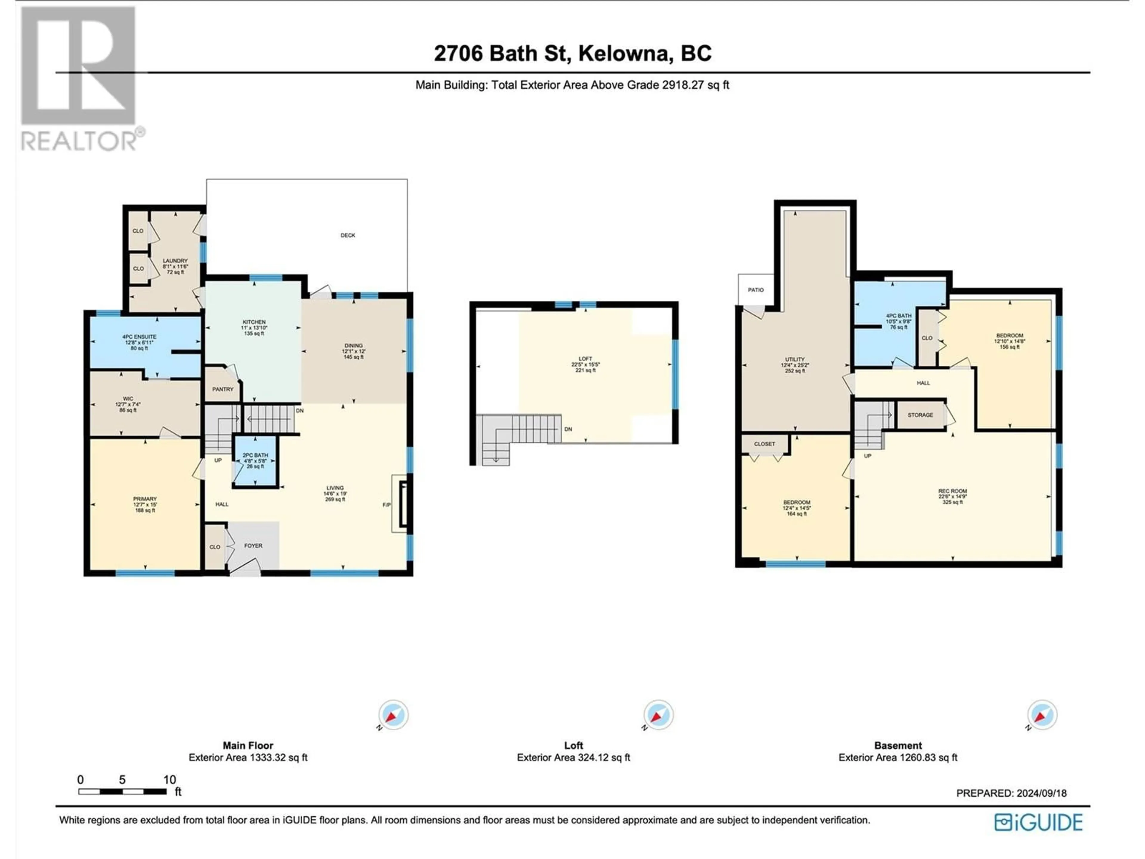 Floor plan for 2706 Bath Street, Kelowna British Columbia V1Y1M5