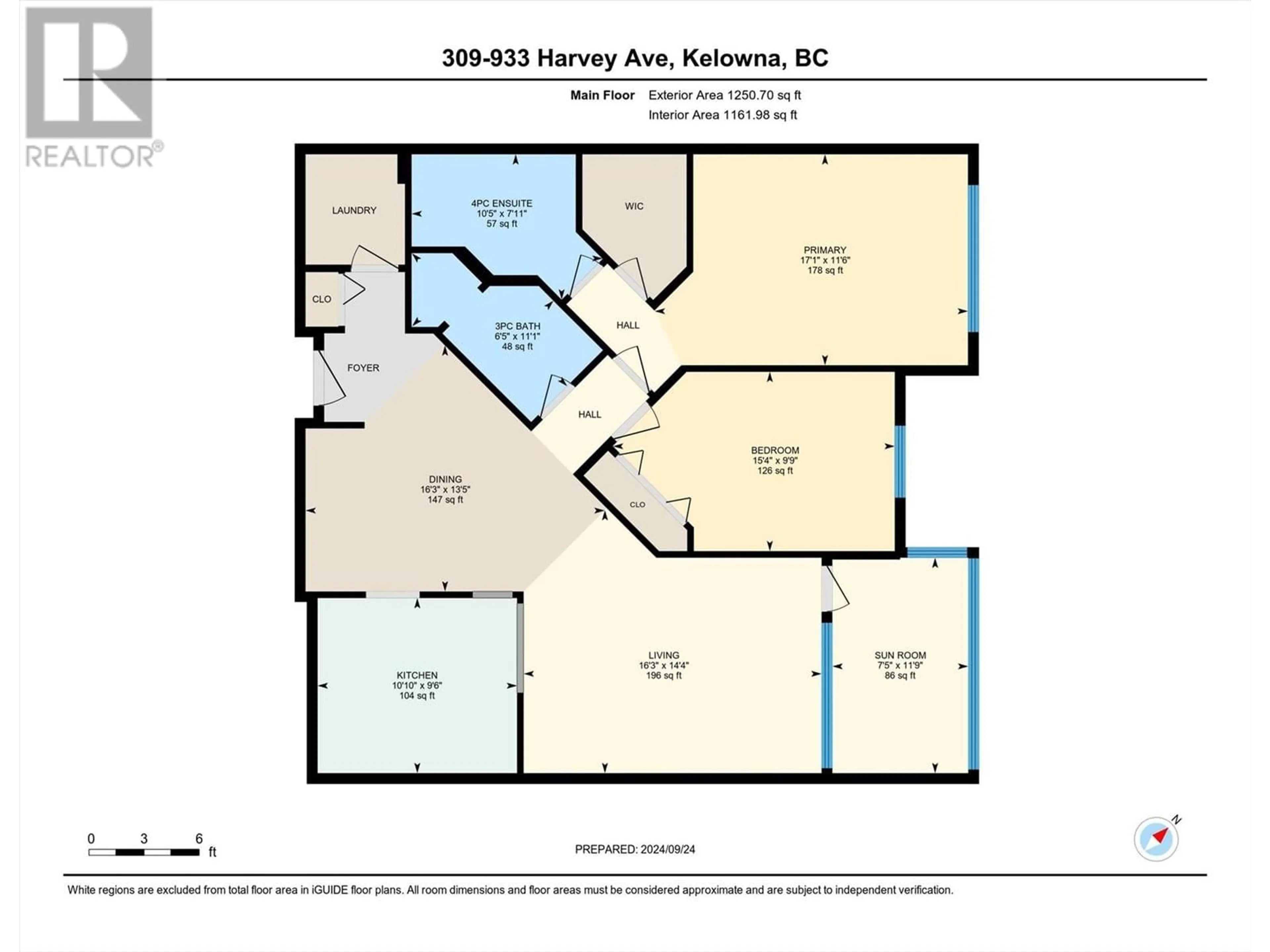 Floor plan for 933 Harvey Avenue Unit# 309, Kelowna British Columbia V1Y9S1