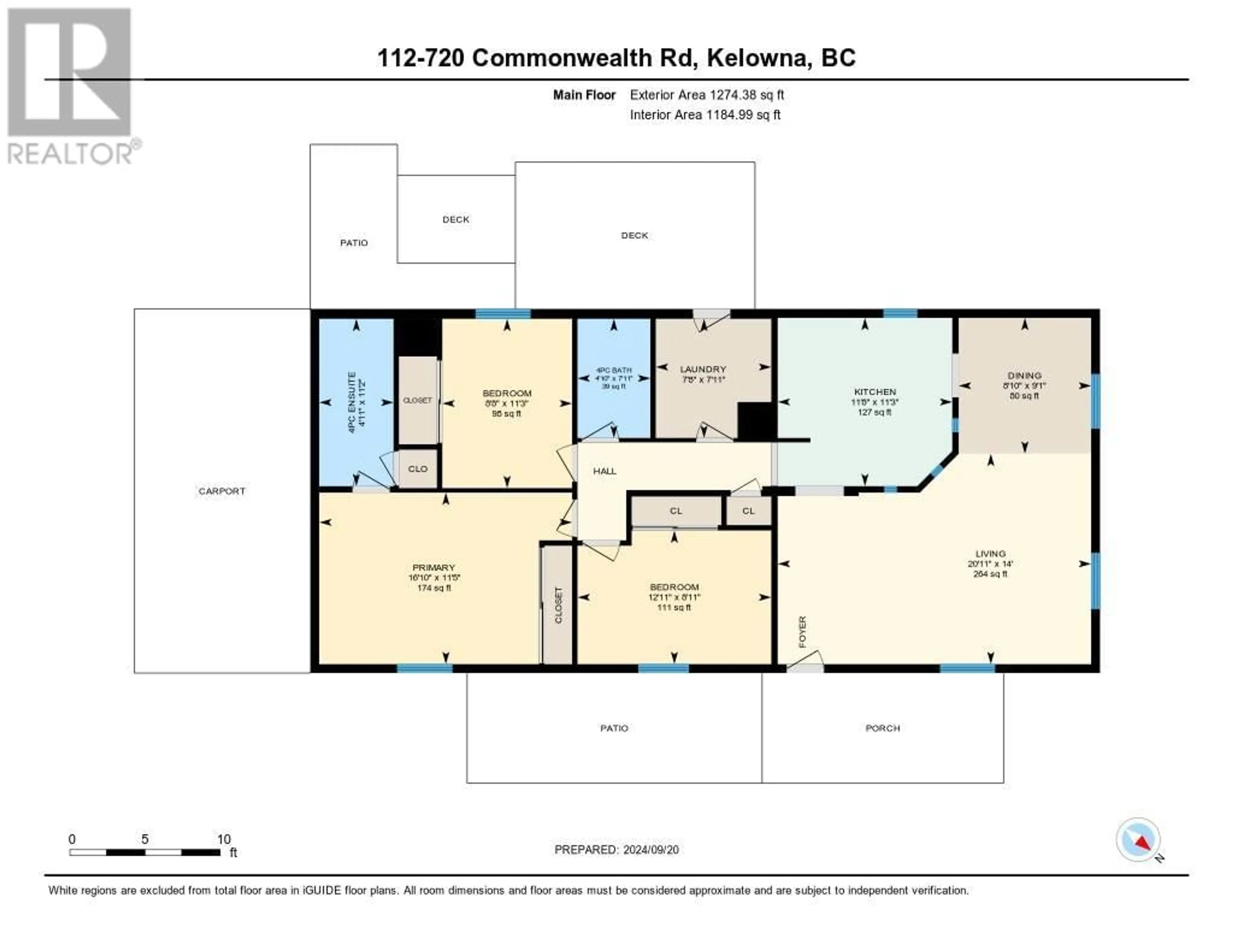 Floor plan for 720 Commonwealth Road Unit# 112, Kelowna British Columbia V4V1R7