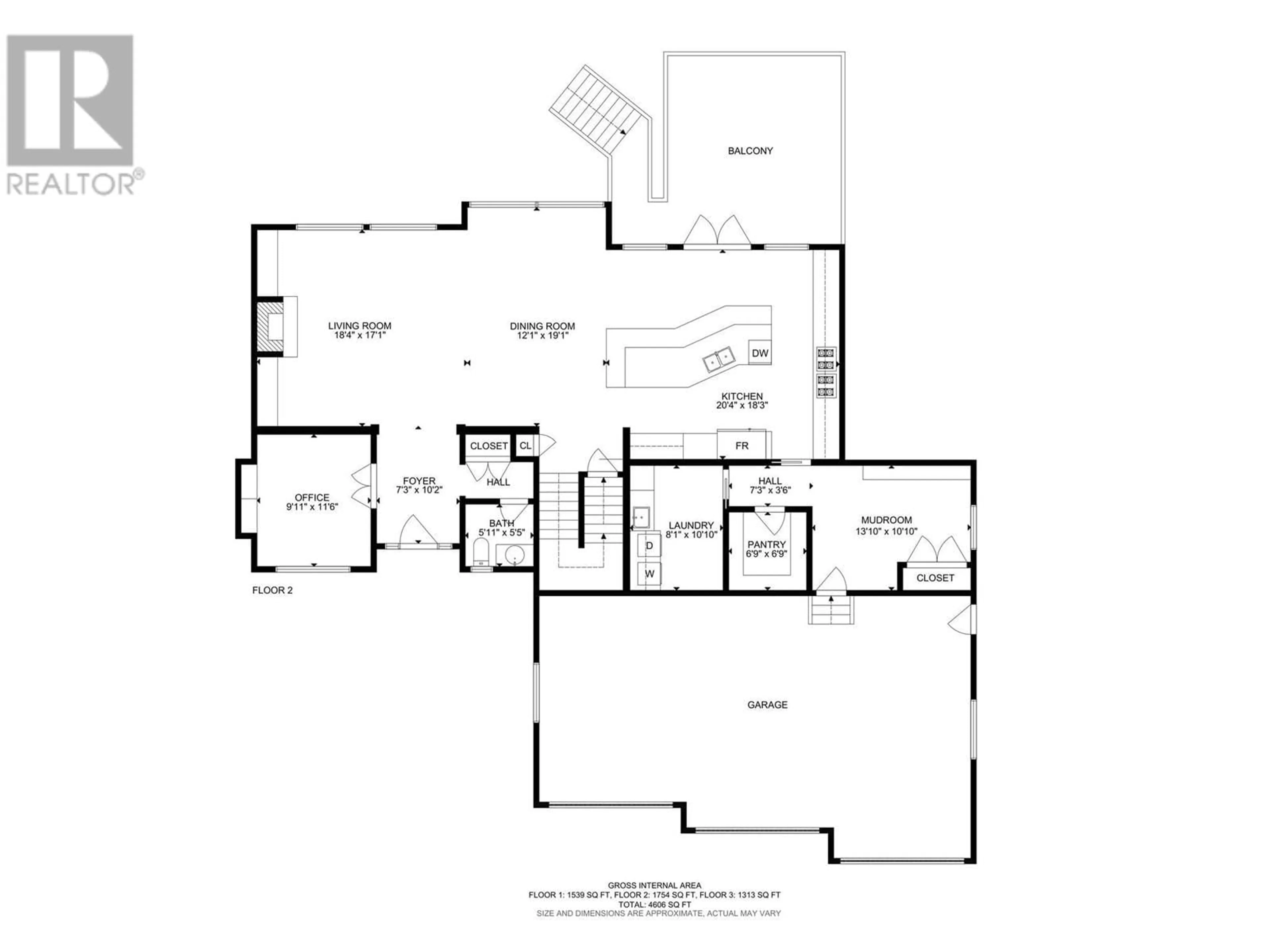 Floor plan for 369 Farron Court, Kelowna British Columbia V1W5H2