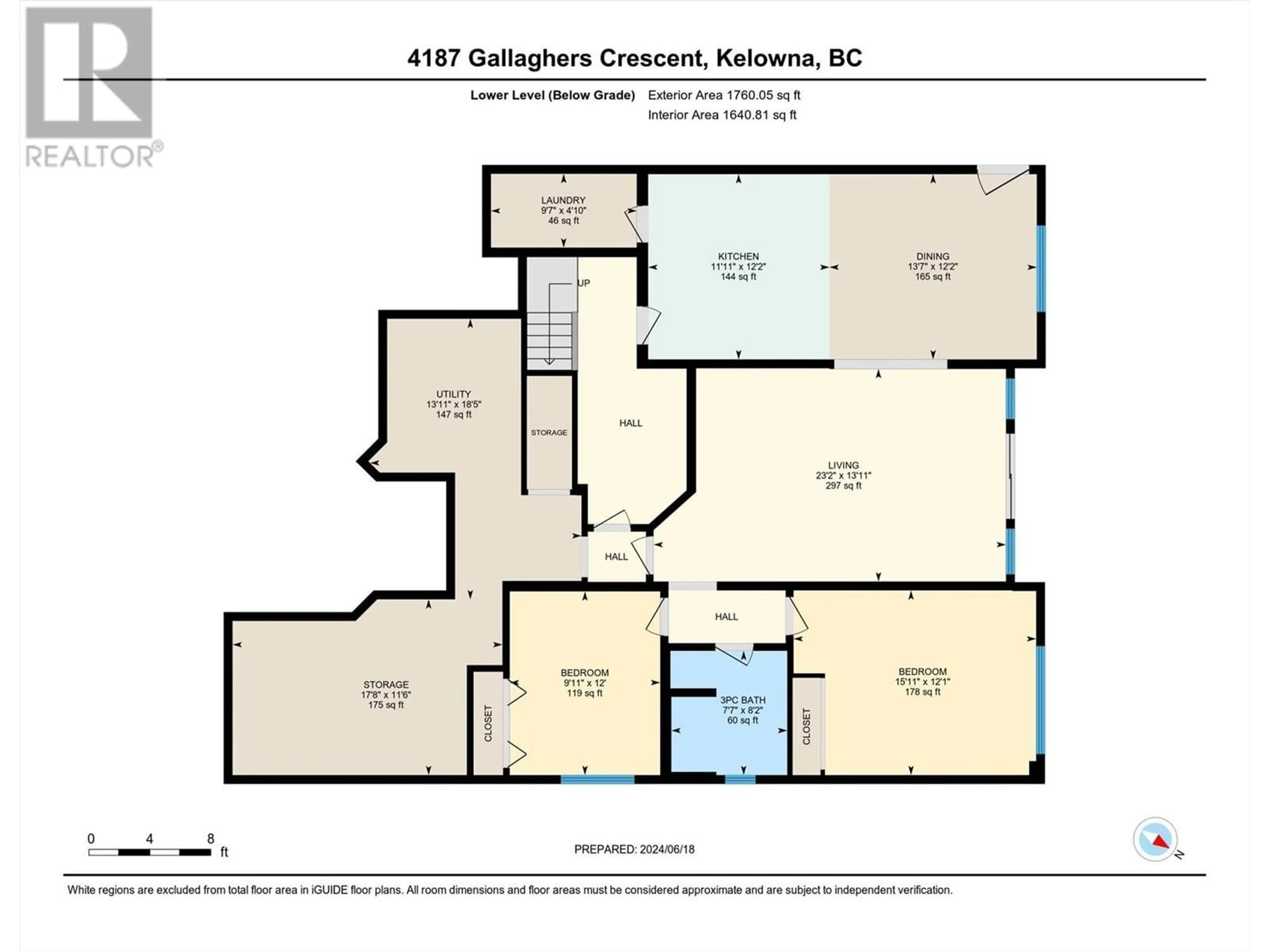 Floor plan for 4187 Gallaghers Crescent, Kelowna British Columbia V1W3Z9