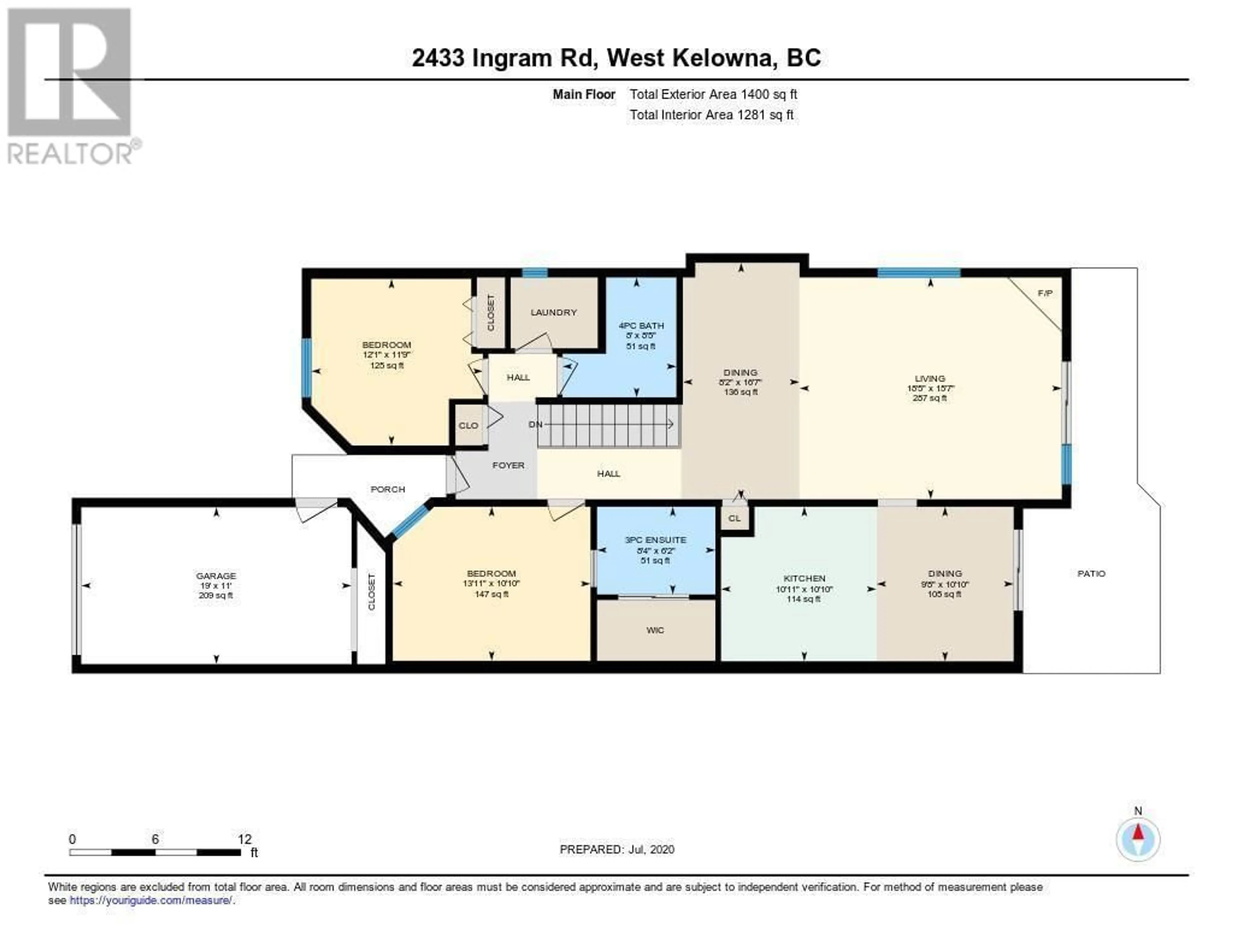 Floor plan for 2433 Ingram Road Unit# 47, West Kelowna British Columbia V4T1L4