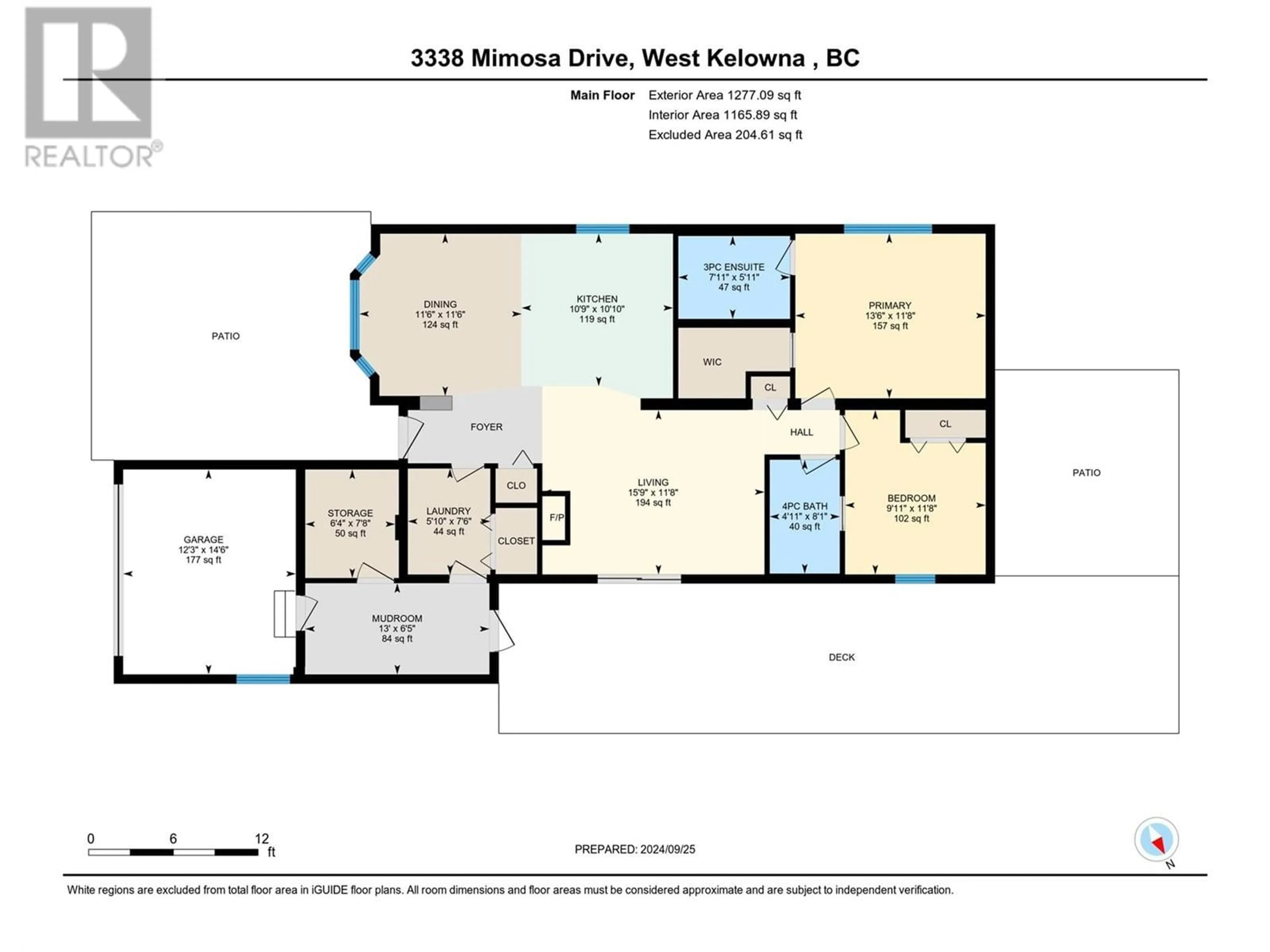 Floor plan for 3338 Mimosa Drive, Westbank British Columbia V4T3A5