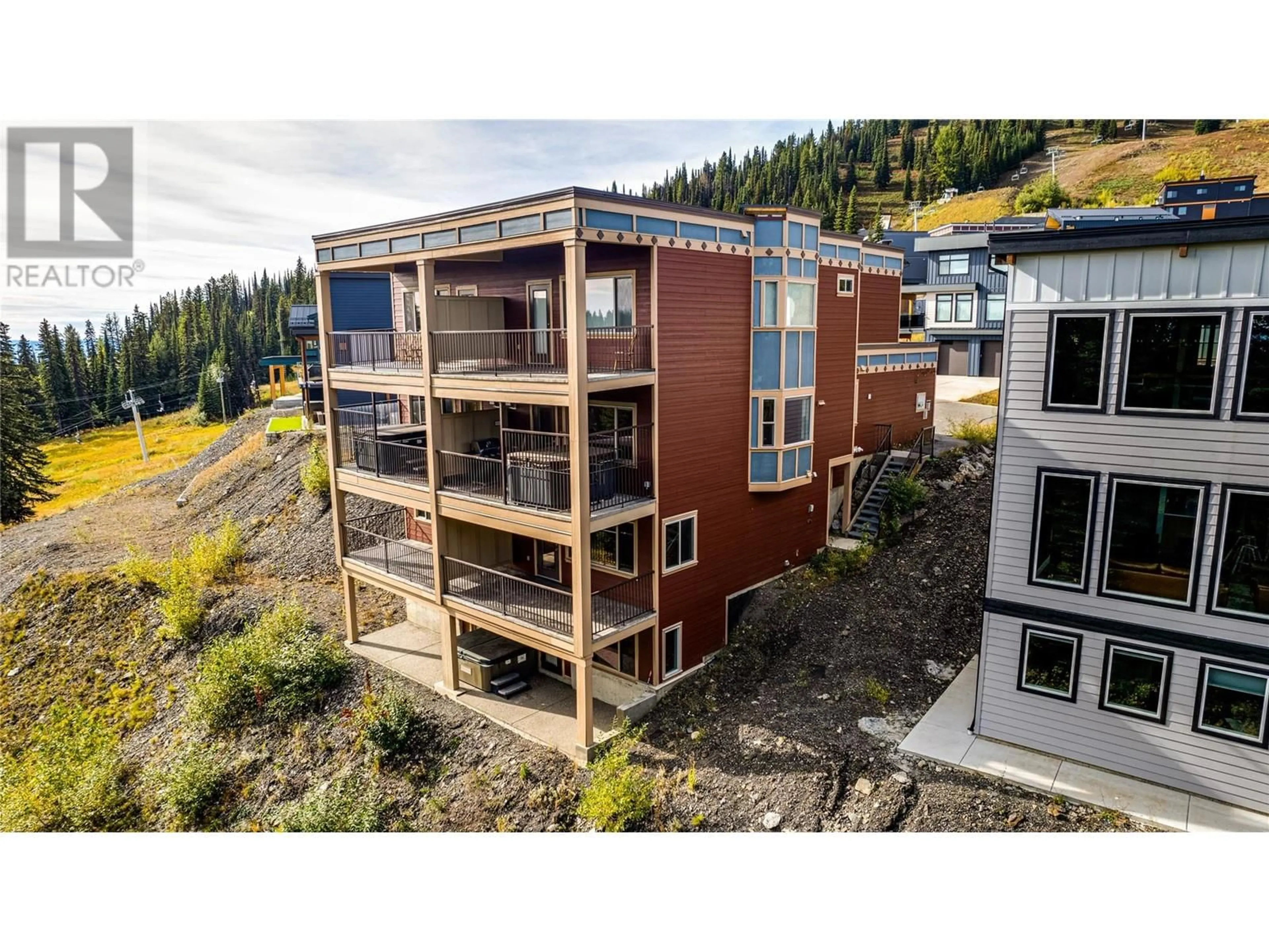 A pic from outside/outdoor area/front of a property/back of a property/a pic from drone, building for 130 ARNICA LANE, Vernon British Columbia V1B3W9