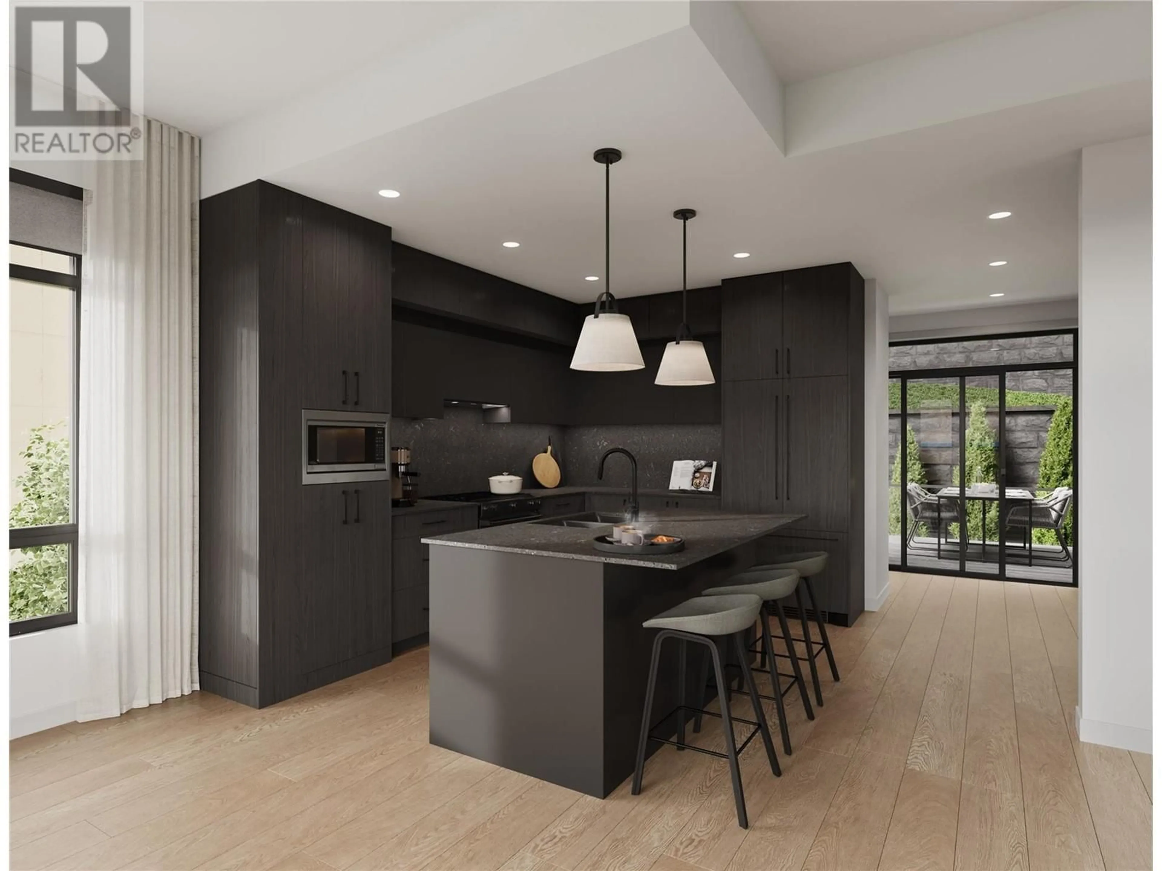 Contemporary kitchen, wood floors for 6008 Princess Street, Peachland British Columbia V0H1X7