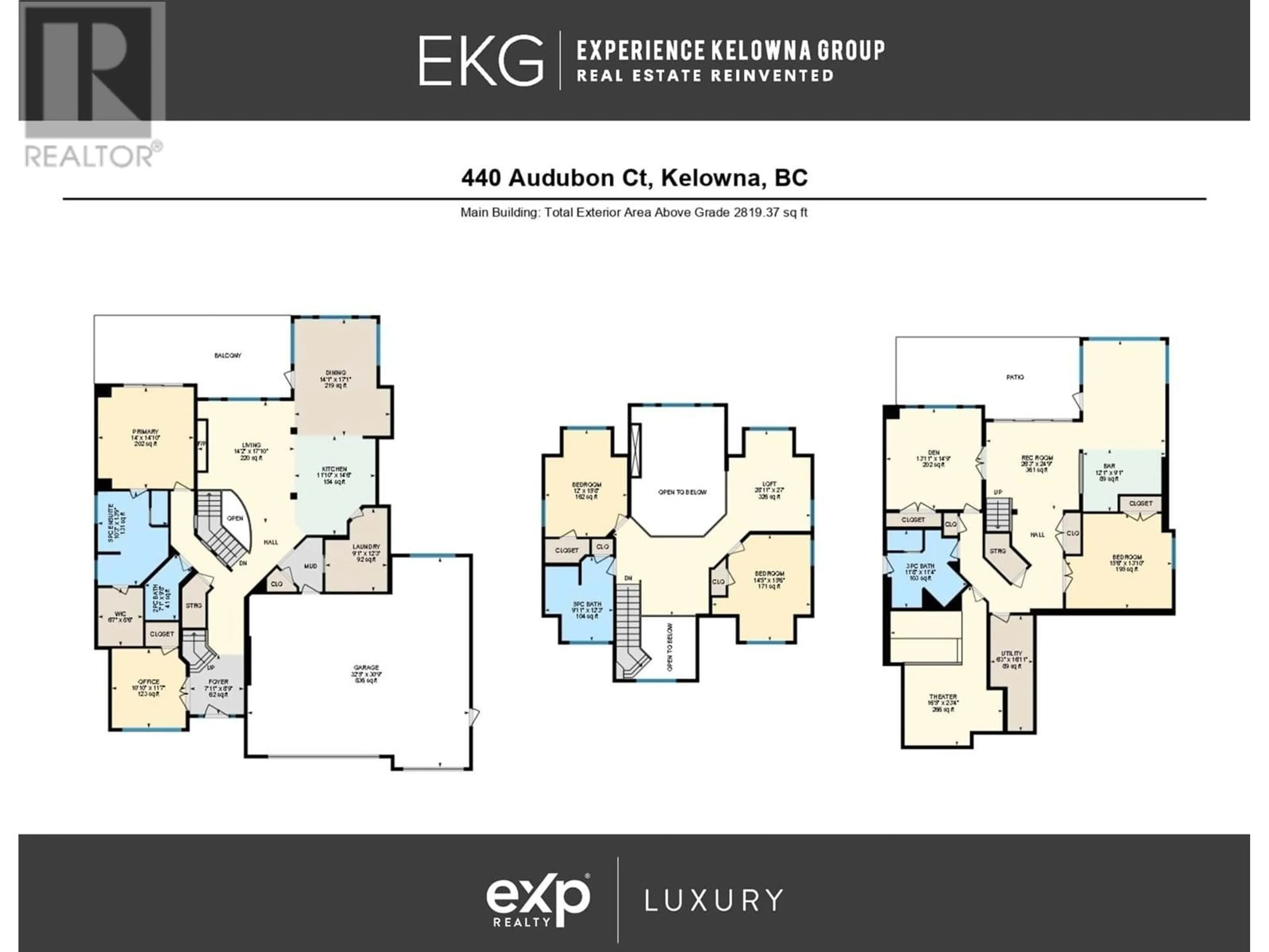 Floor plan for 440 Audubon Court, Kelowna British Columbia V1W5K3