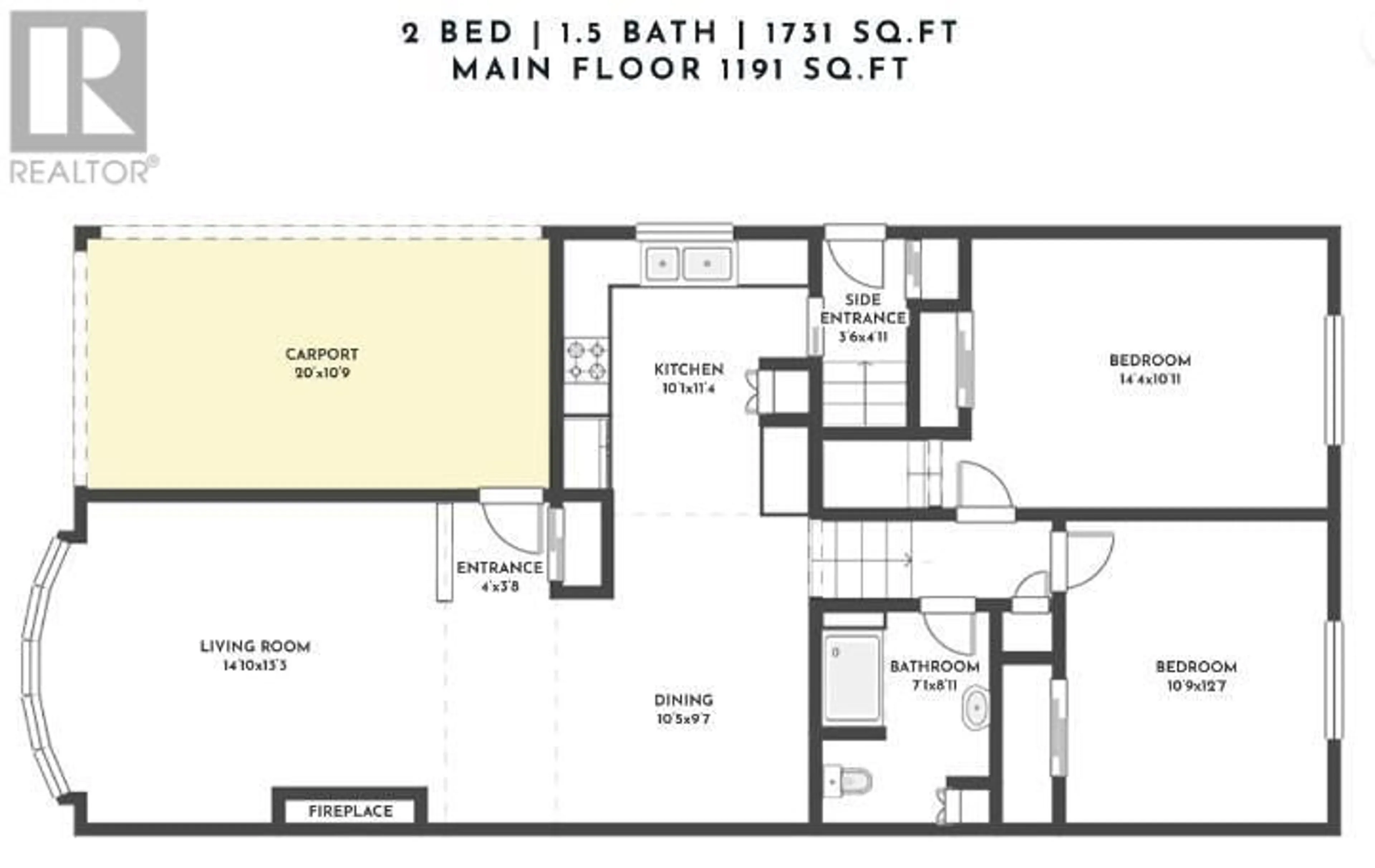 Floor plan for 479 Eldorado Road, Kelowna British Columbia V1W1G7