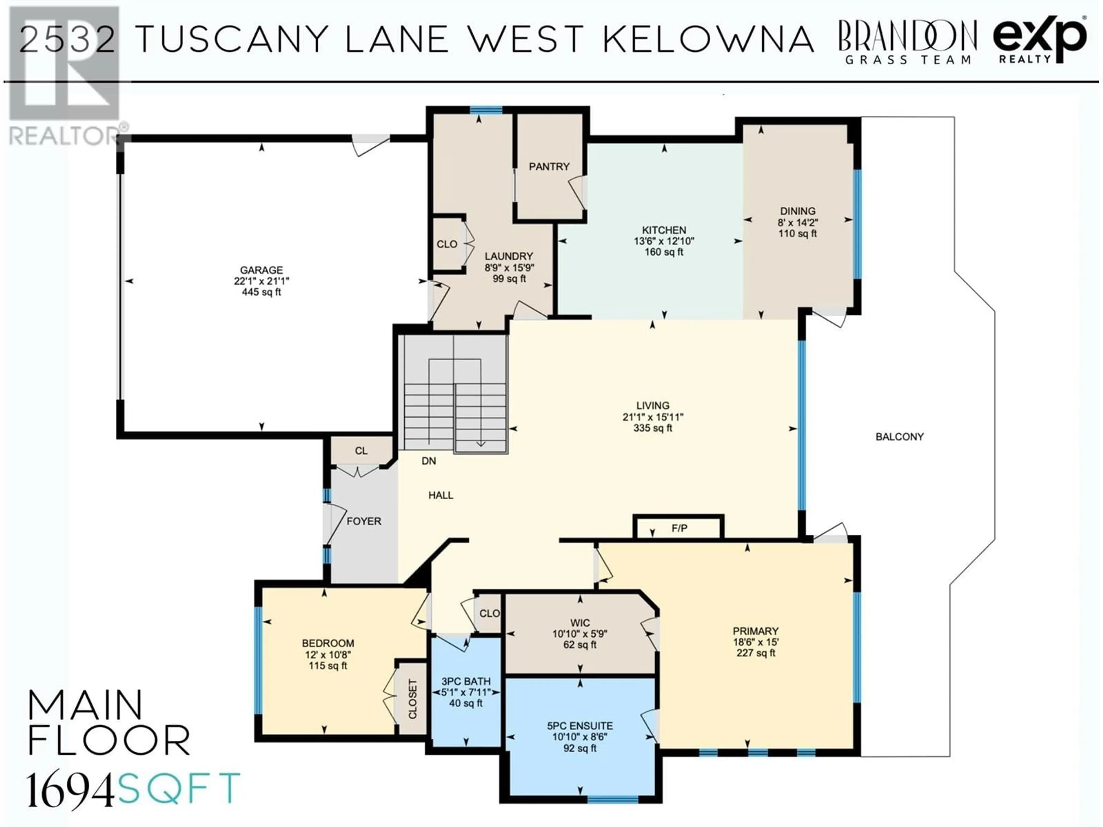 Floor plan for 2532 Tuscany Drive, West Kelowna British Columbia V4T3B6