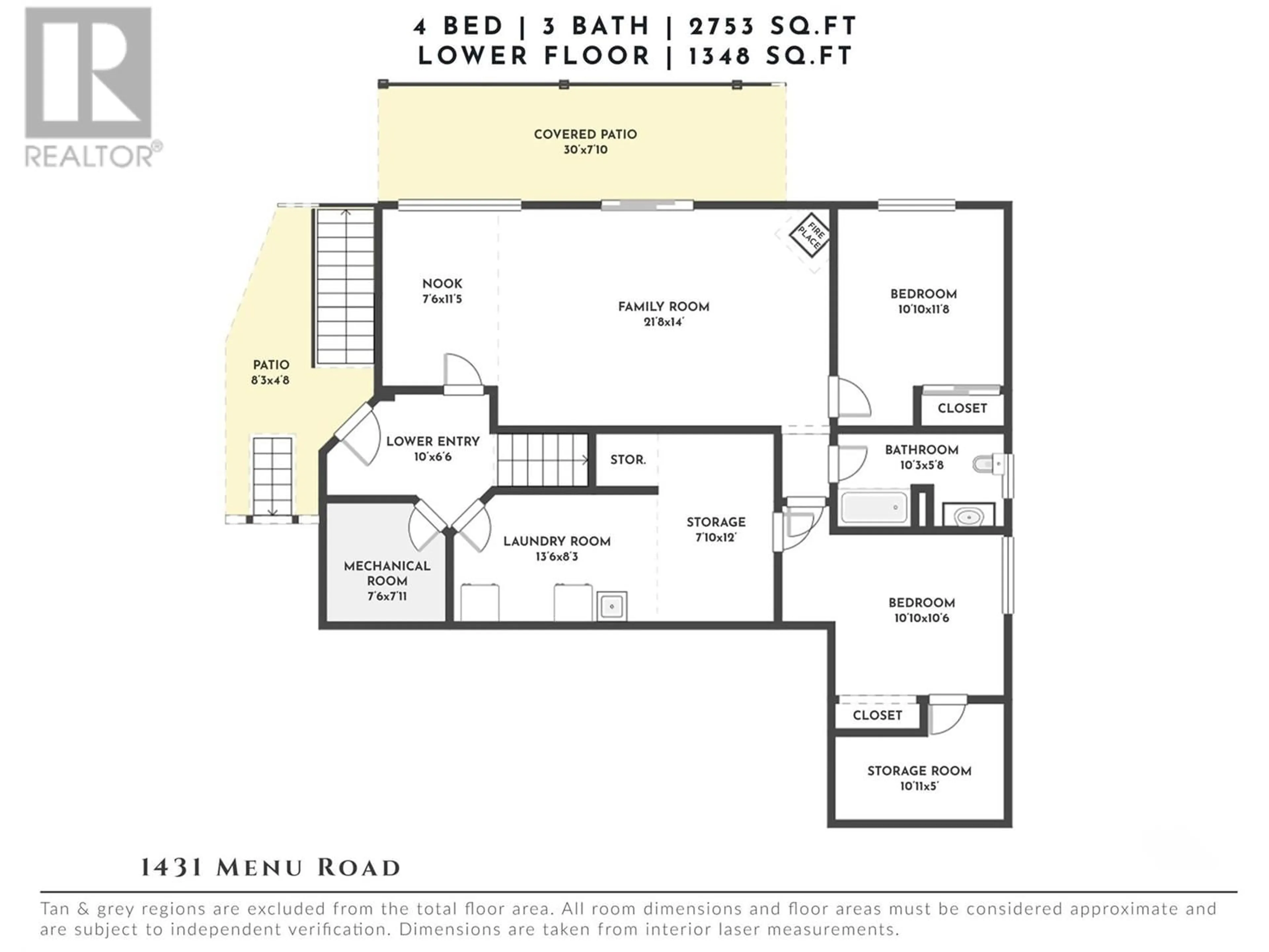 Floor plan for 1431 Menu Road, West Kelowna British Columbia V4T2R9