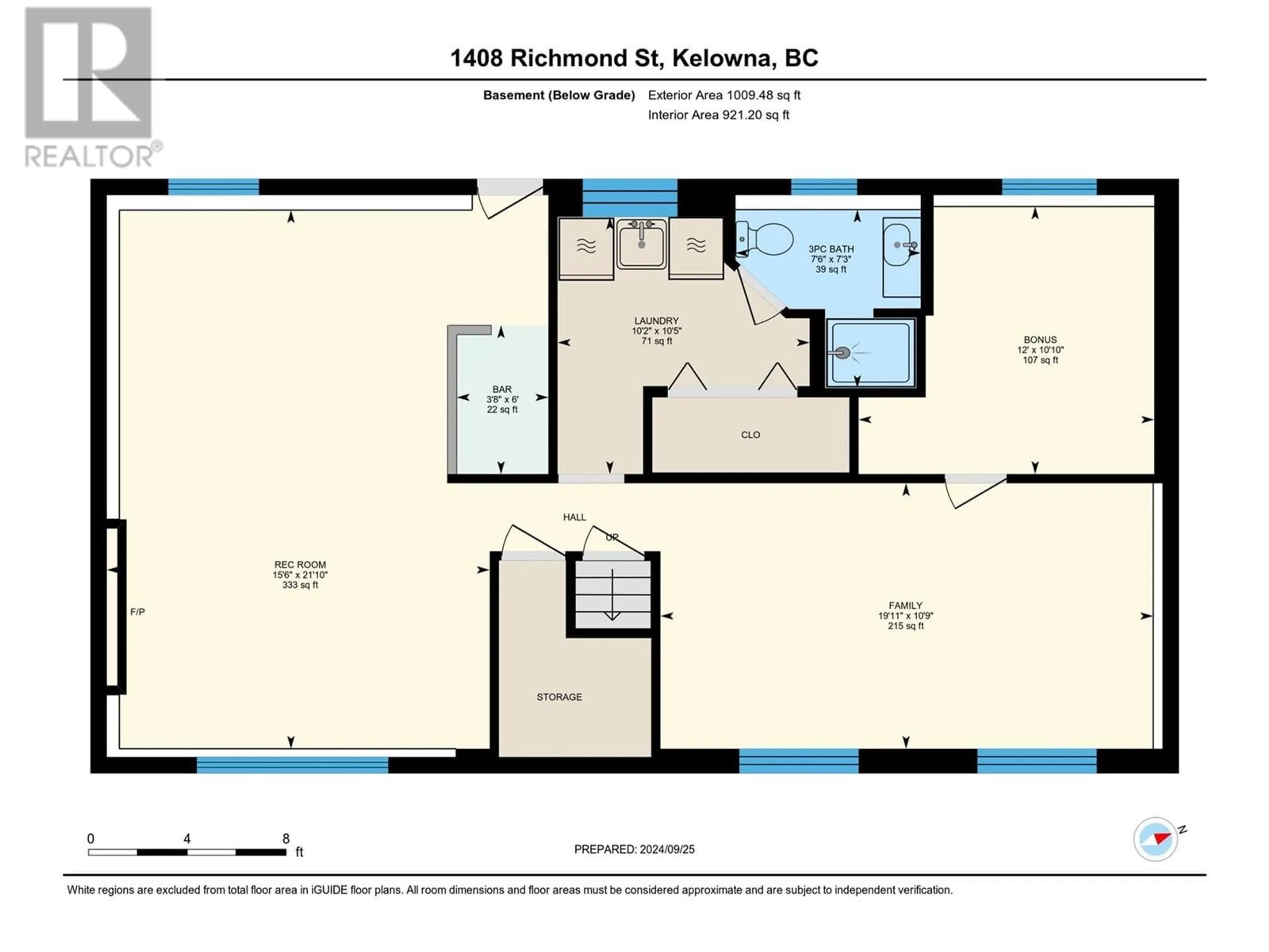 Floor plan for 1408 Richmond Street, Kelowna British Columbia V1Y3T1