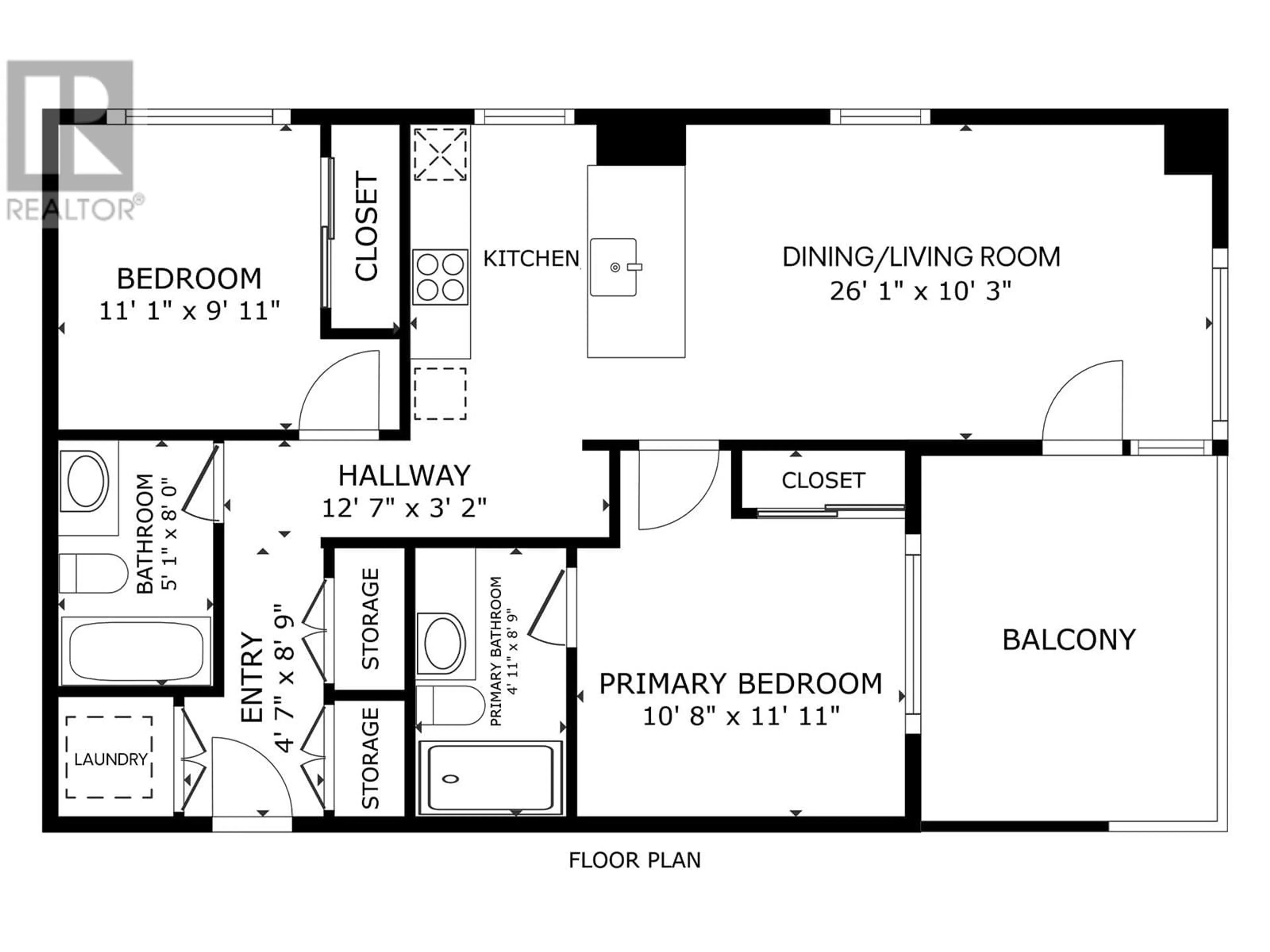 Floor plan for 1488 Bertram Street Unit# 605, Kelowna British Columbia V1Y0M6