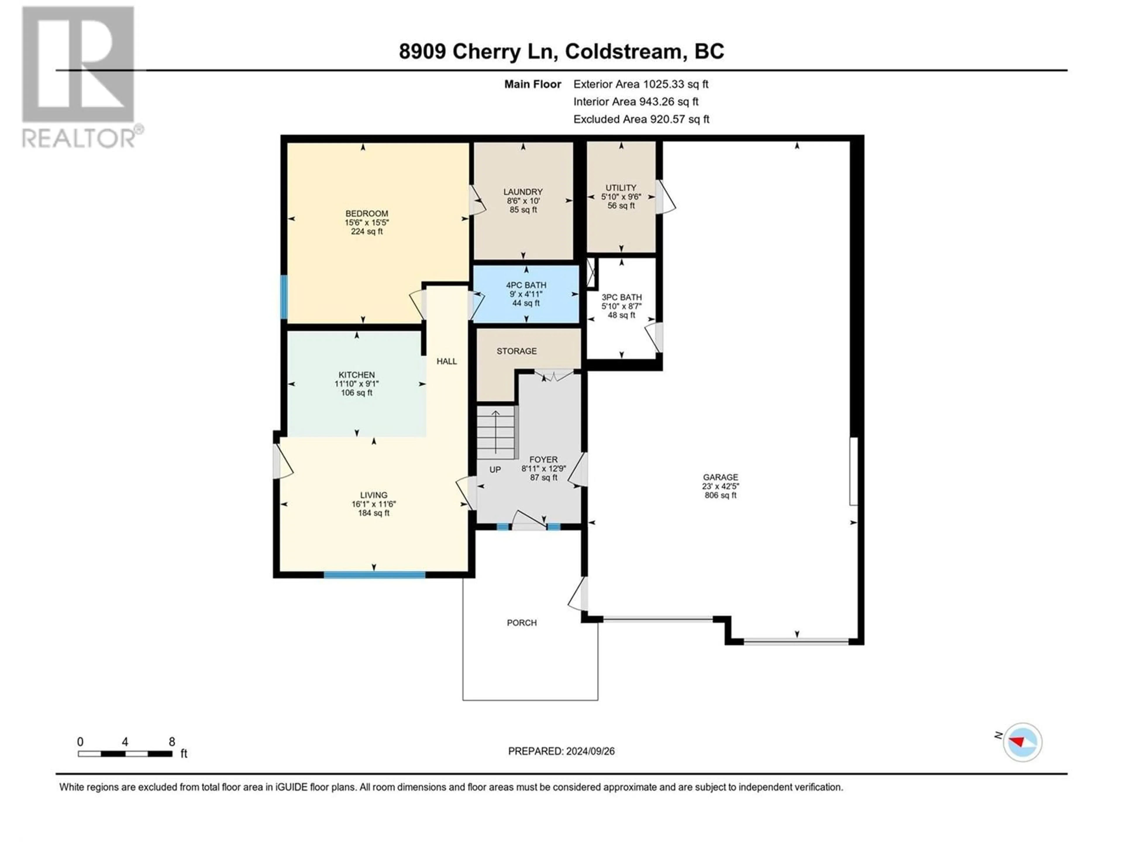 Floor plan for 8909 Cherry Lane, Coldstream British Columbia V1B1W1