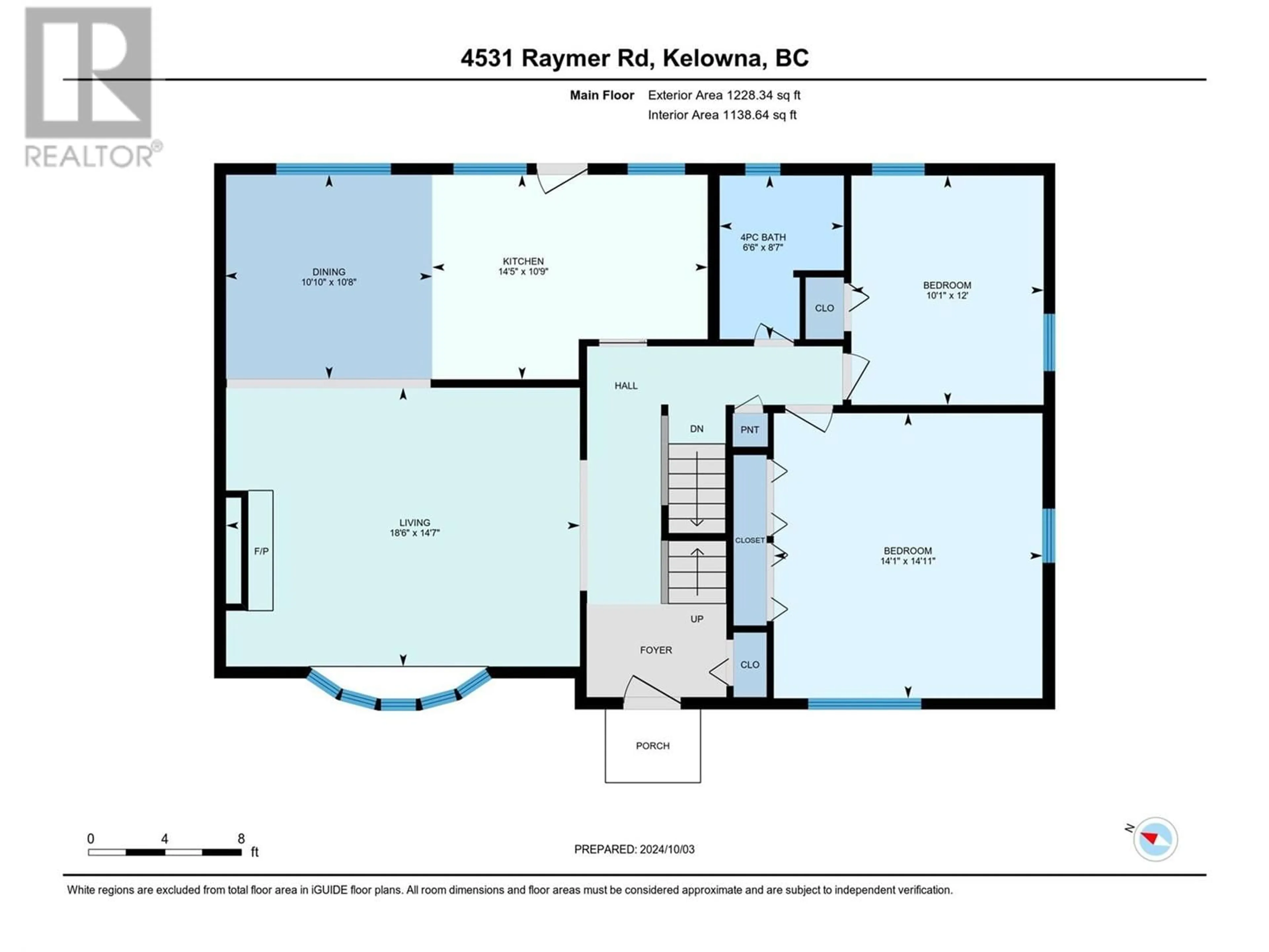 Floor plan for 4531 Raymer Road, Kelowna British Columbia V1W2K2