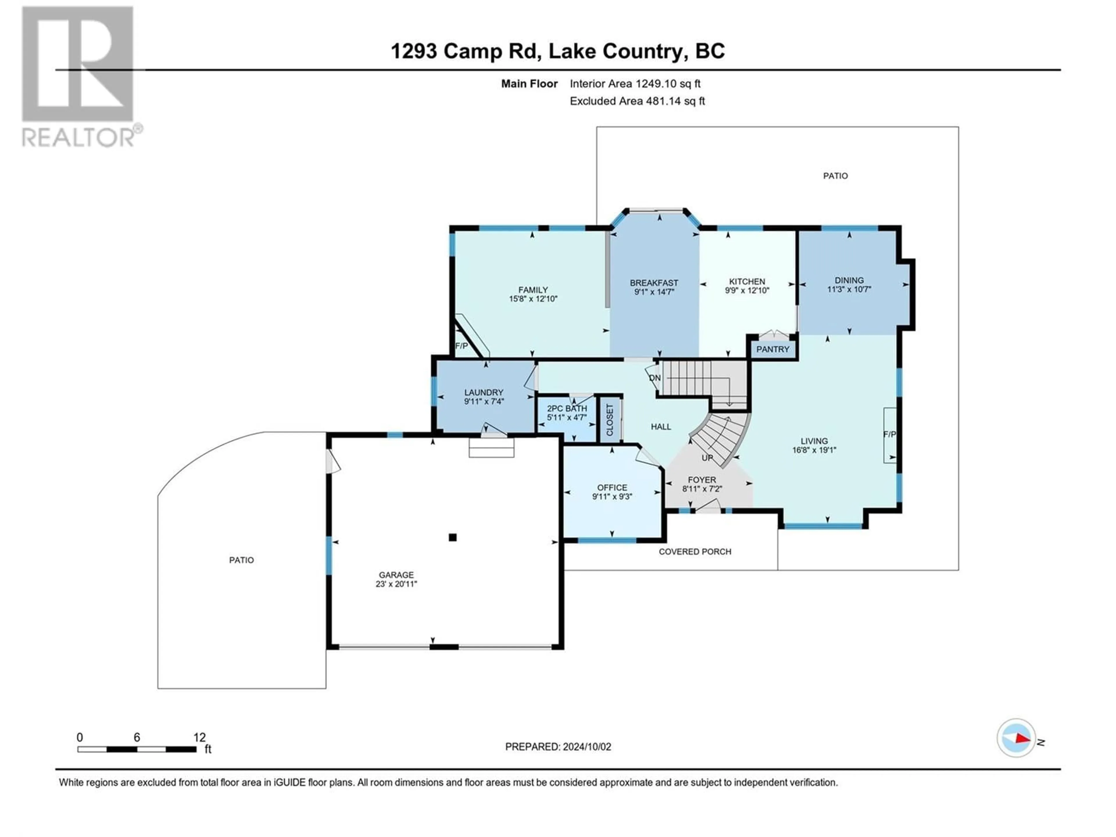 Floor plan for 1293 CAMP Road, Lake Country British Columbia V4V1J9