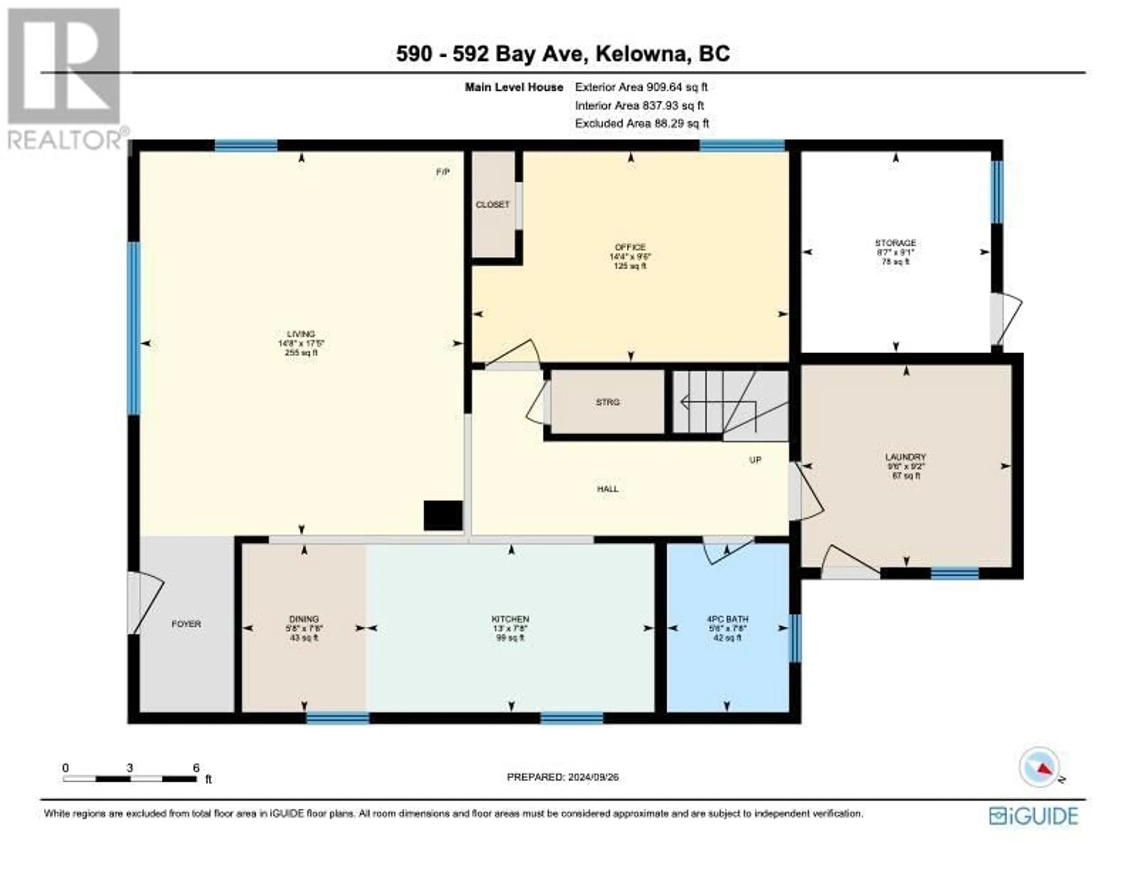 Floor plan for 590-592 Bay Avenue, Kelowna British Columbia V1Y7J7