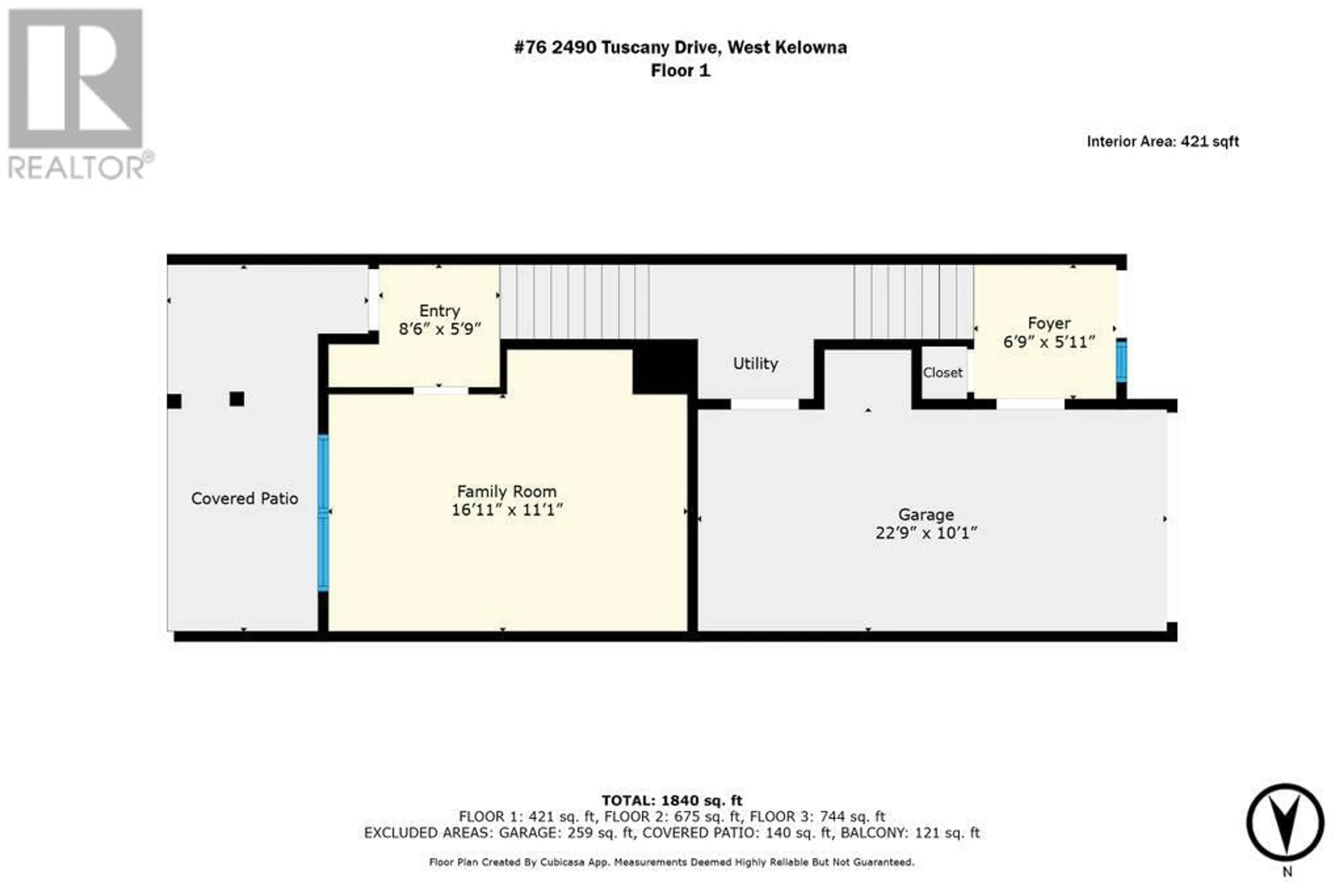 Floor plan for 2490 Tuscany Drive Unit# 76, West Kelowna British Columbia V4T3M4