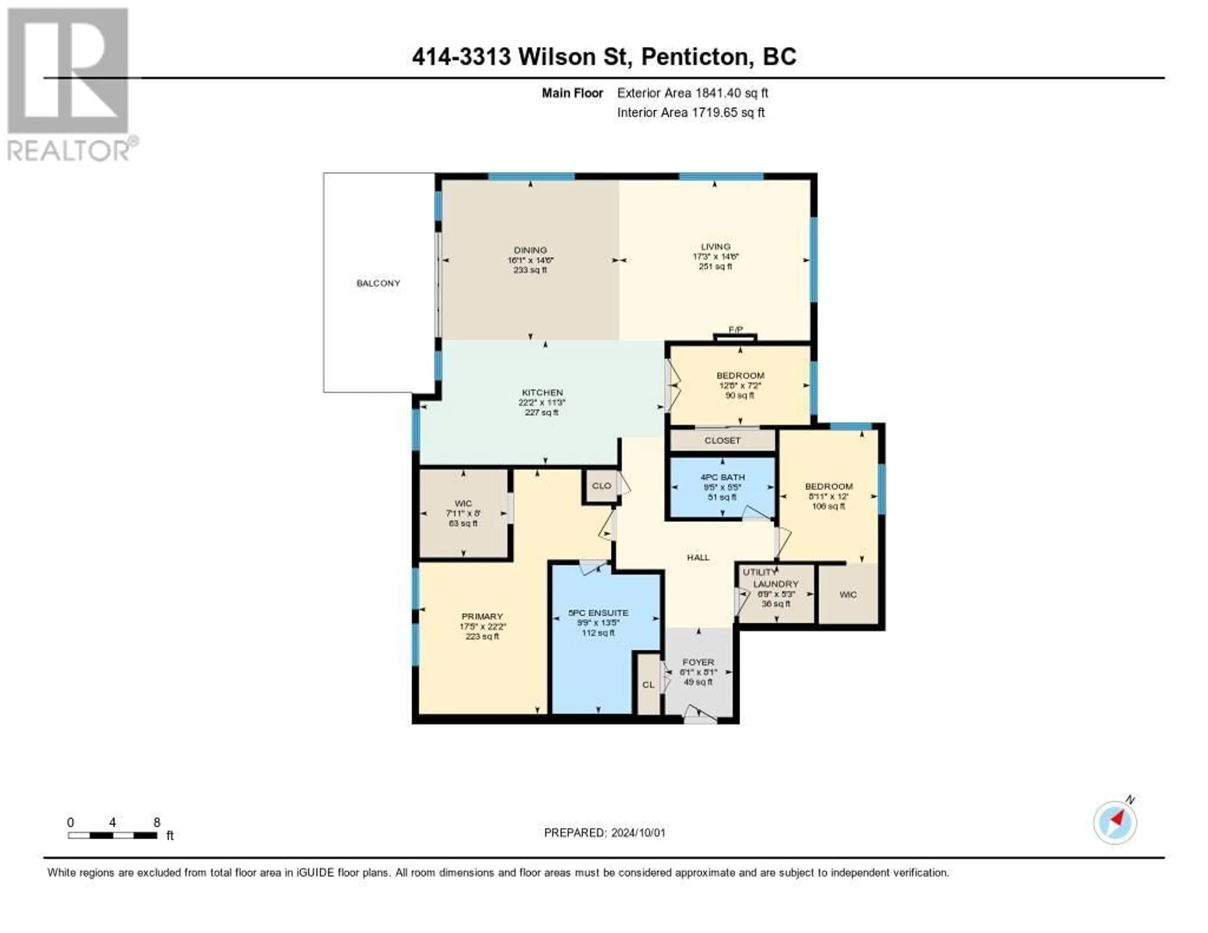 Floor plan for 3313 WILSON Street Unit# 414, Penticton British Columbia V2A8J3