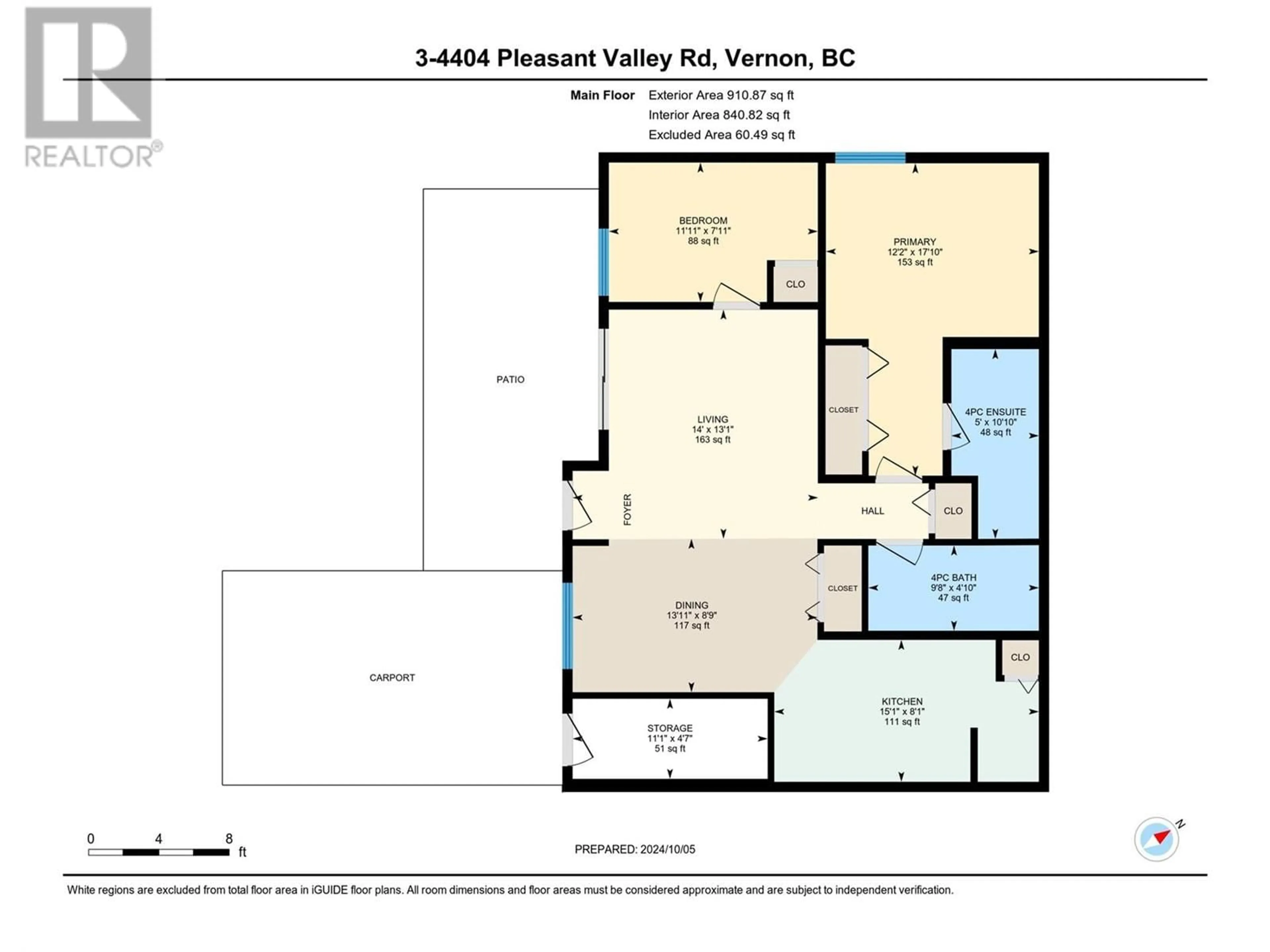 Floor plan for 4404 Pleasant Valley Road Unit# 3, Vernon British Columbia V1T4M3