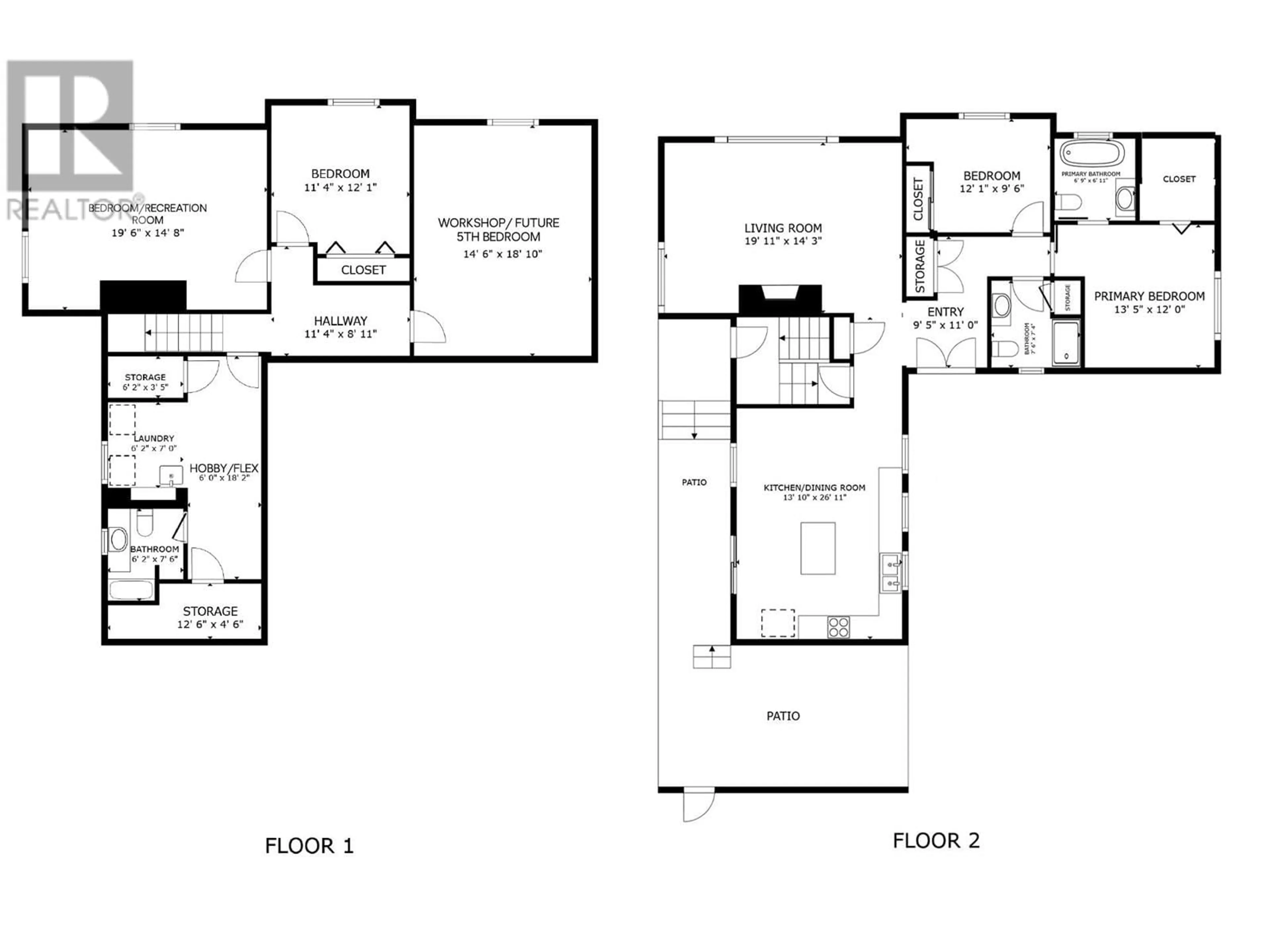 Floor plan for 718 Hazell Road, Kelowna British Columbia V1W1R3