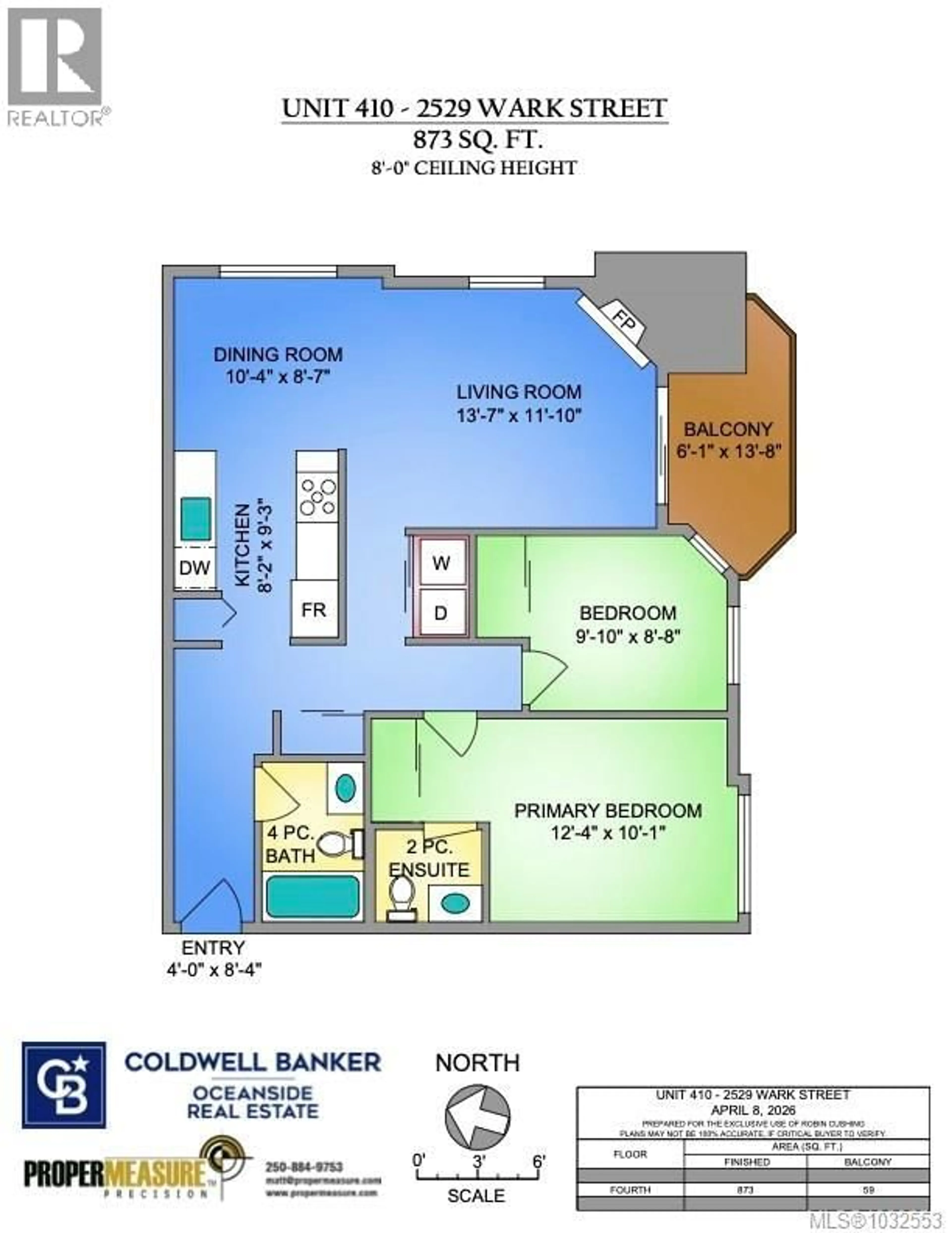 Floor plan for 410 - 2529 WARK STREET, Victoria British Columbia V8T4G7