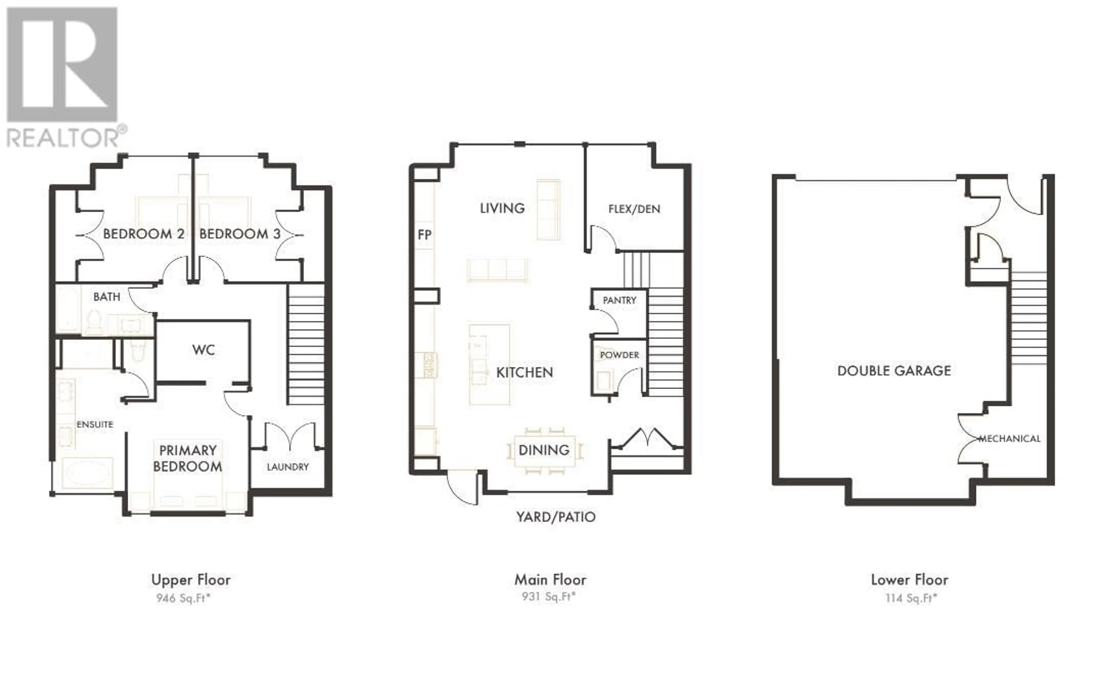 Floor plan for 2835 Canyon Crest Drive Unit# 22, West Kelowna British Columbia V4T0E3