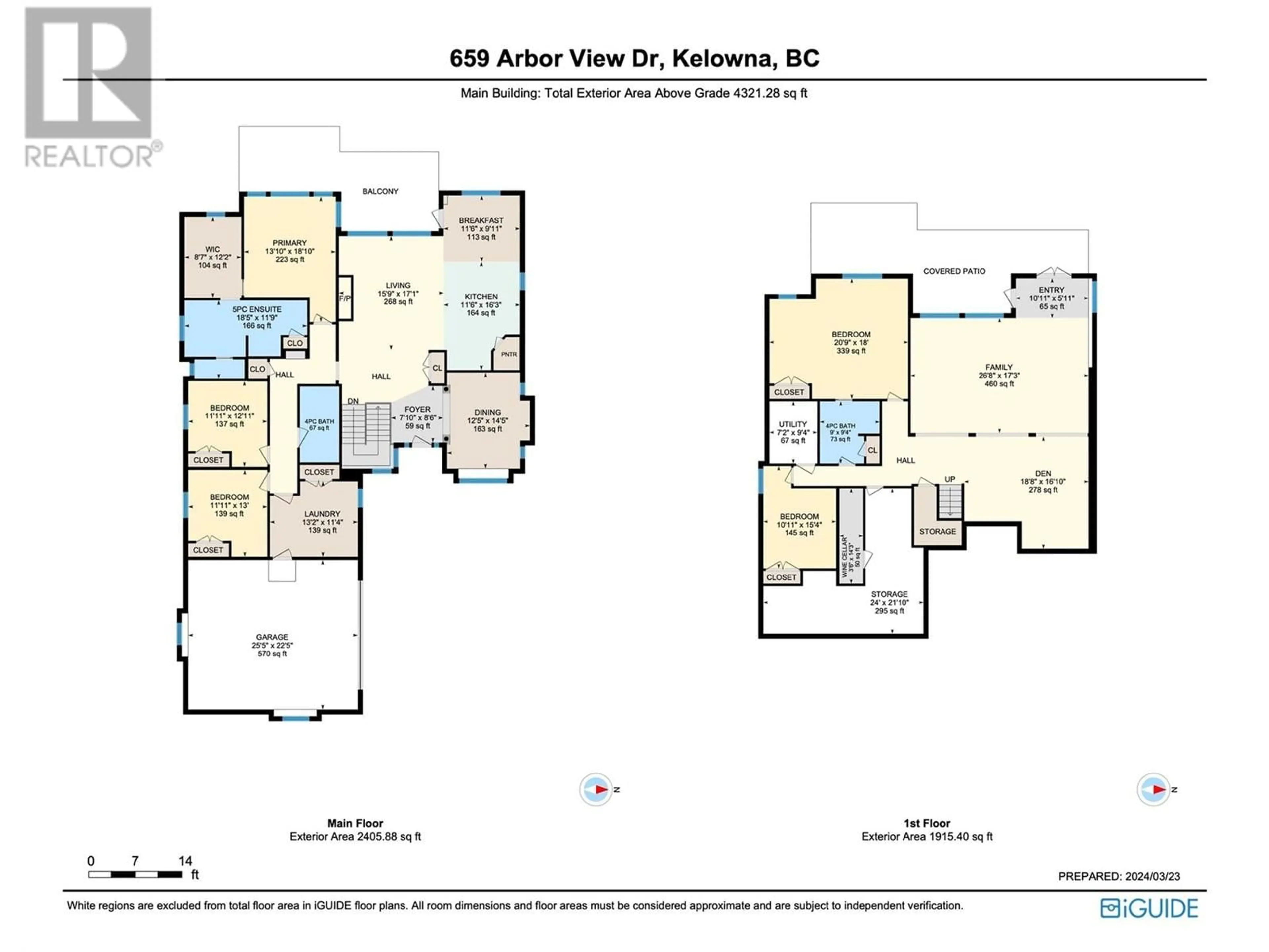 Floor plan for 659 Arbor View Drive, Kelowna British Columbia V1W4Z7