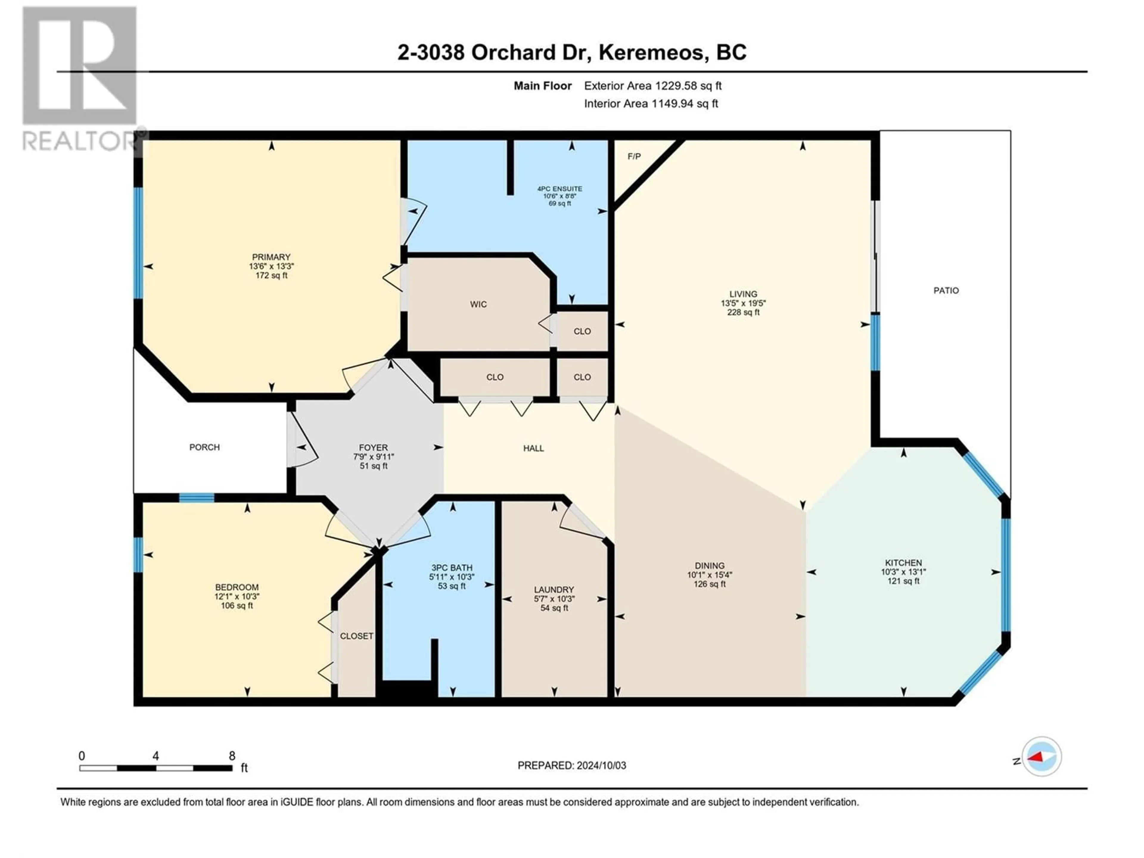 Floor plan for 3038 Orchard Drive Unit# 2, Keremeos British Columbia V0X1N1