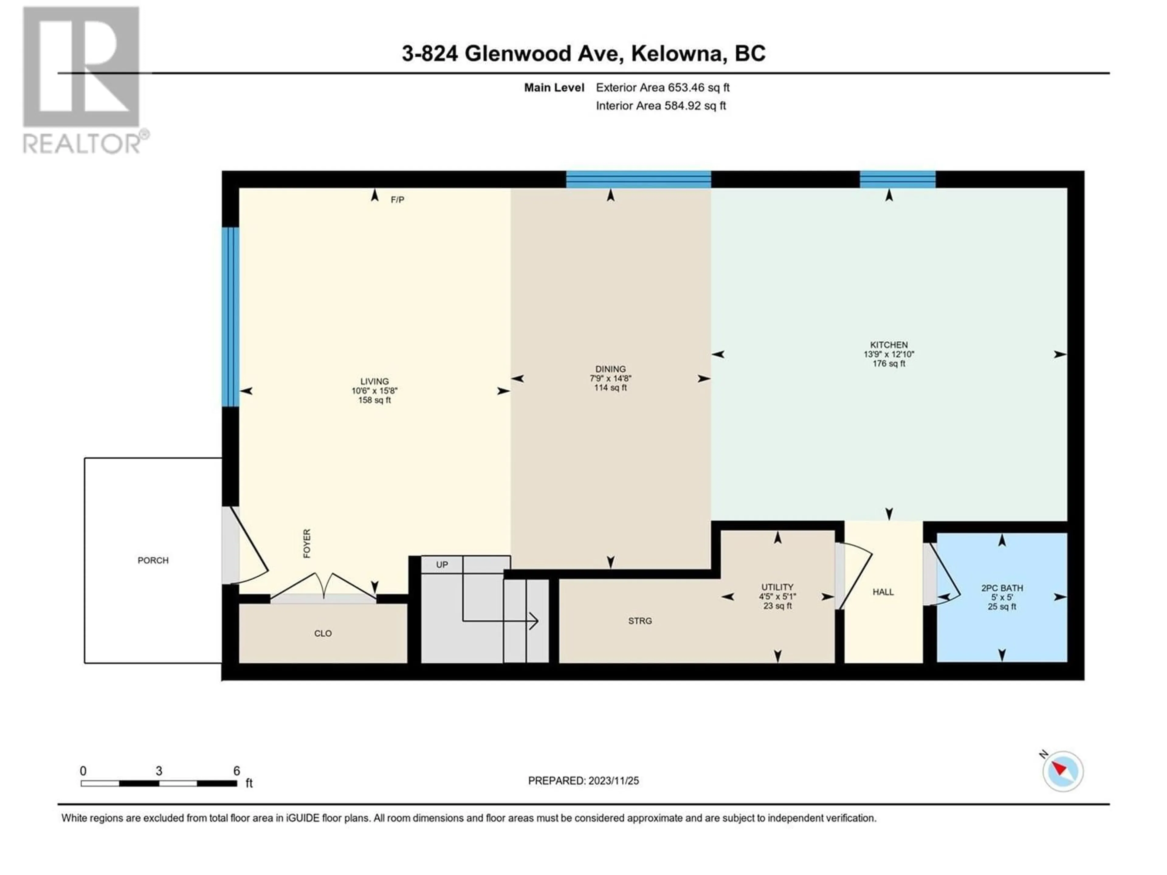 Floor plan for 830 Glenwood Avenue Unit# 4, Kelowna British Columbia V1Y5M5