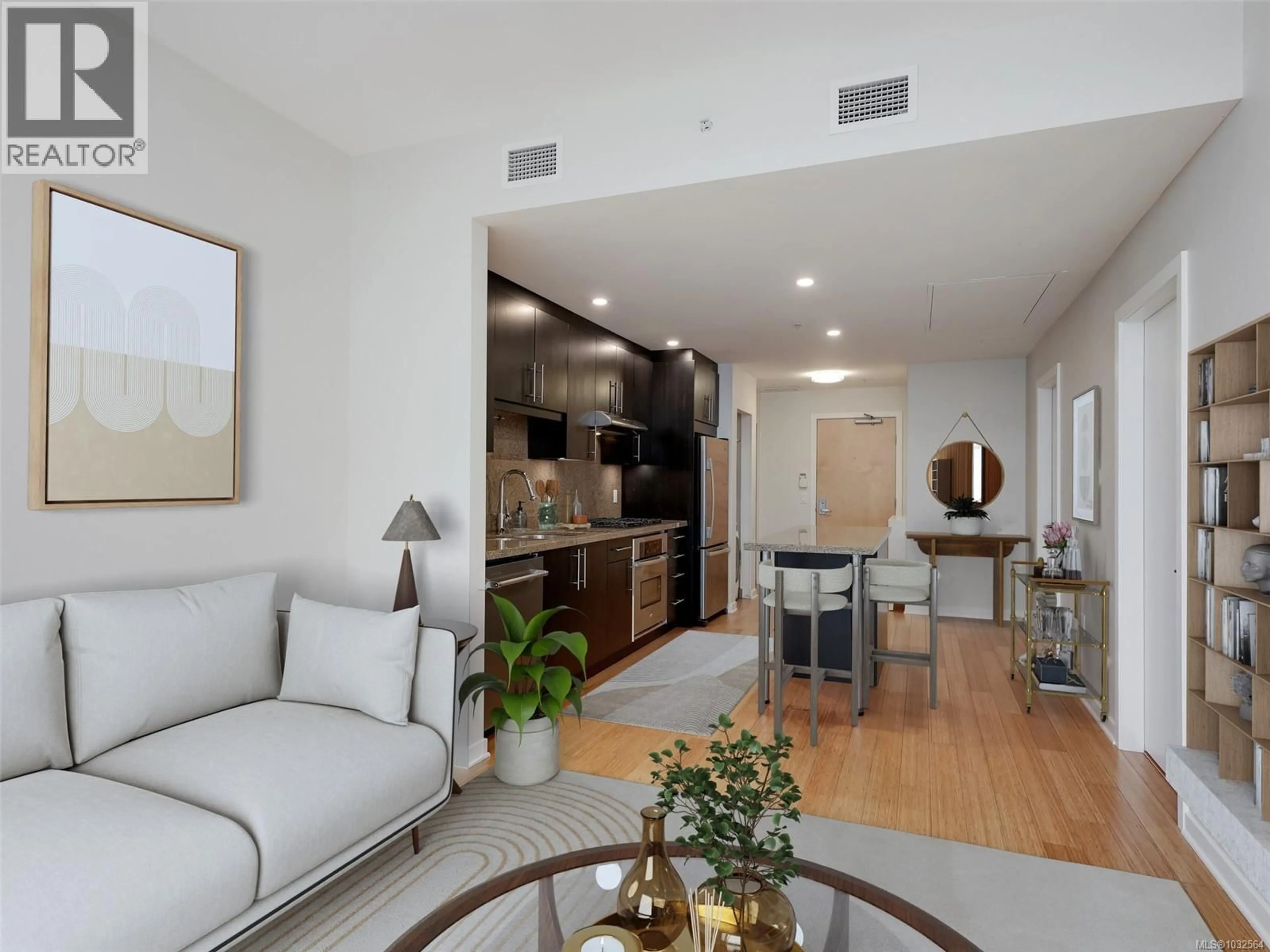 Living room with furniture, unknown for 705 - 373 TYEE ROAD, Victoria British Columbia V9A0B3