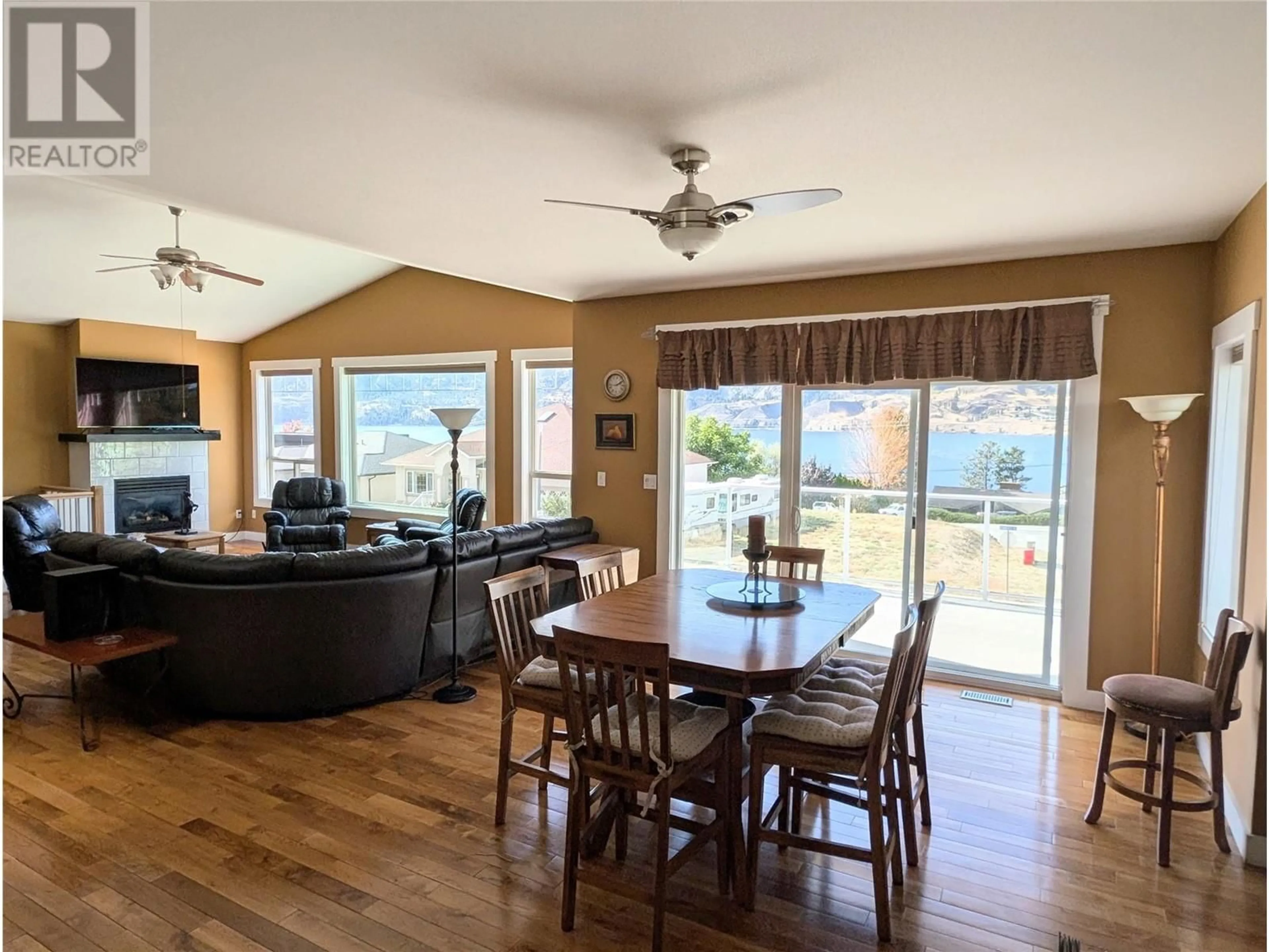 Open concept kitchen, wood/laminate floor for 4000 Finnerty Road, Penticton British Columbia V2A8W2