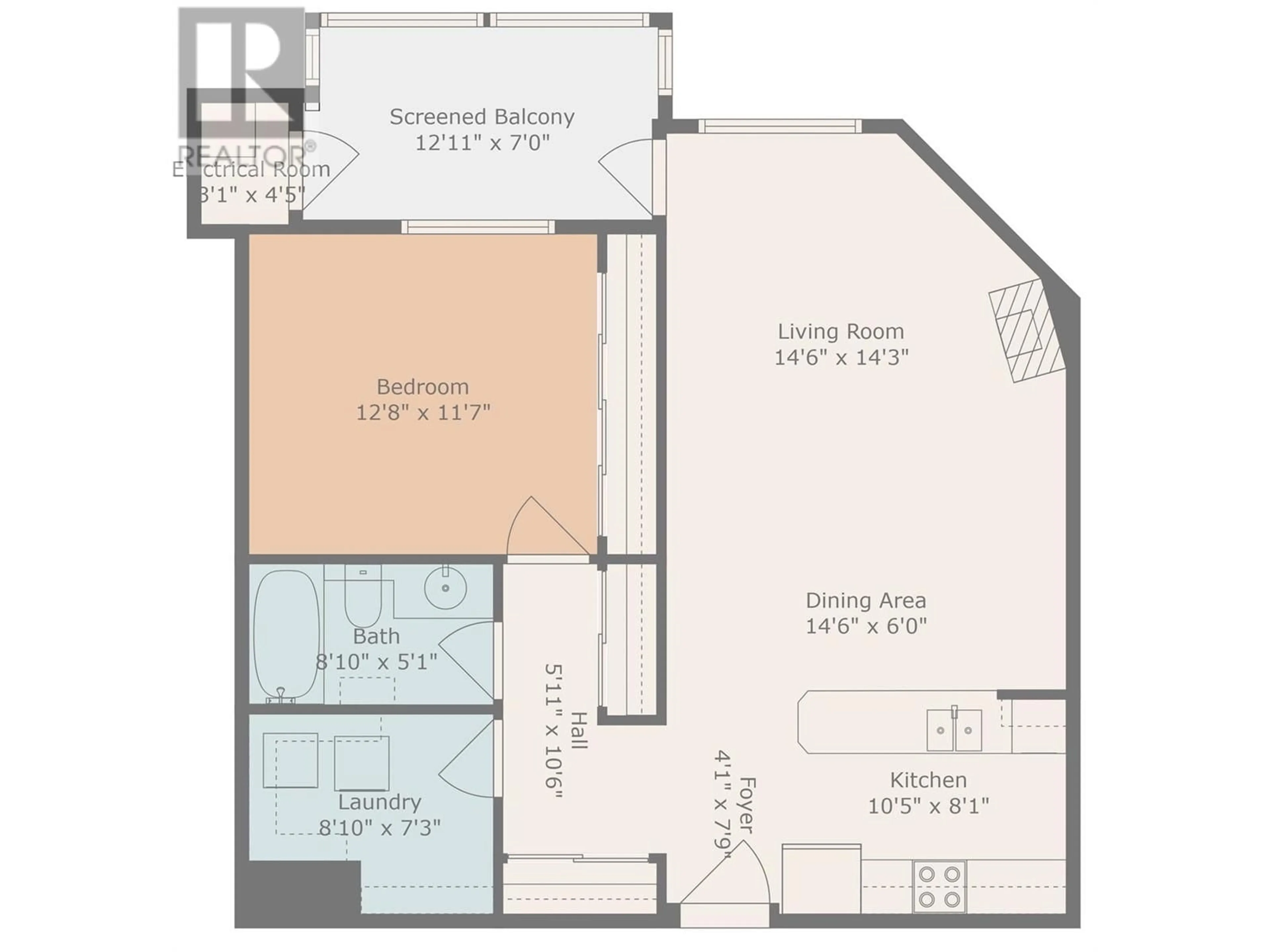 Floor plan for 2288 Benvoulin Road Unit# 312, Kelowna British Columbia V1W2C6