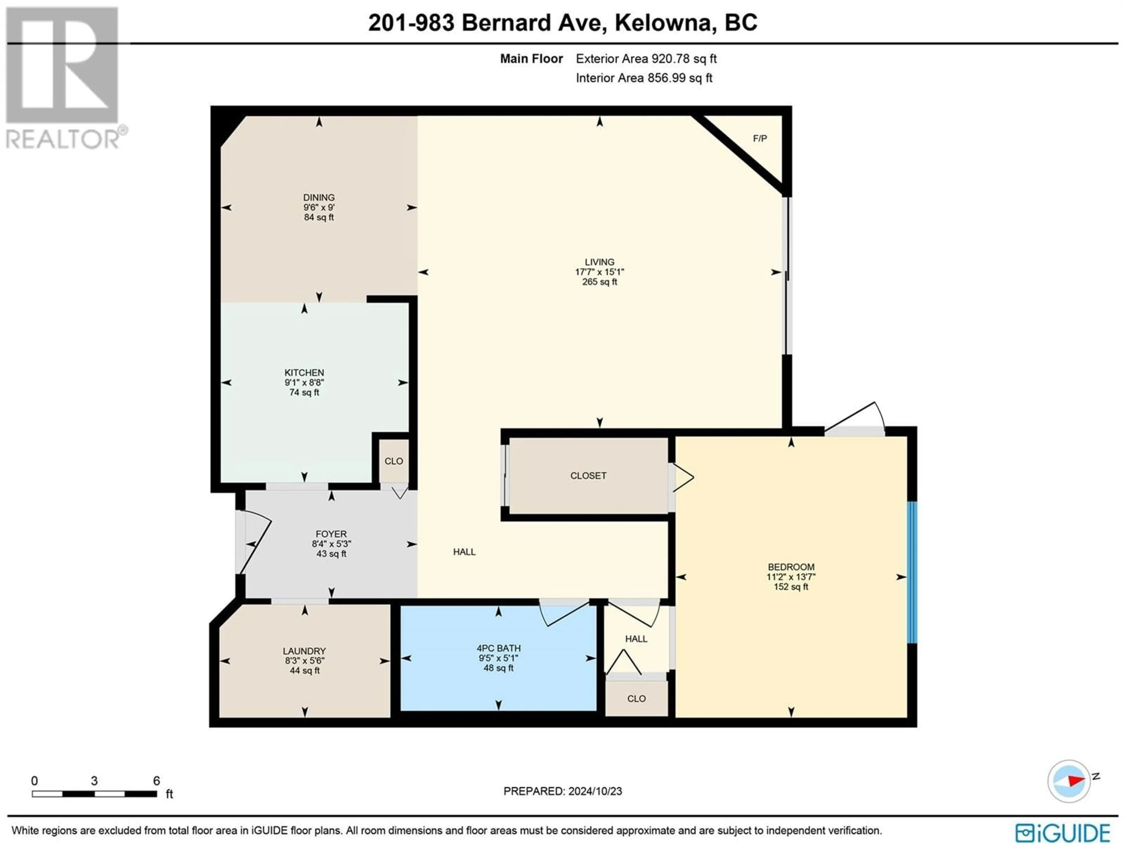 Floor plan for 983 Bernard Avenue Unit# 201, Kelowna British Columbia V1Y6P7