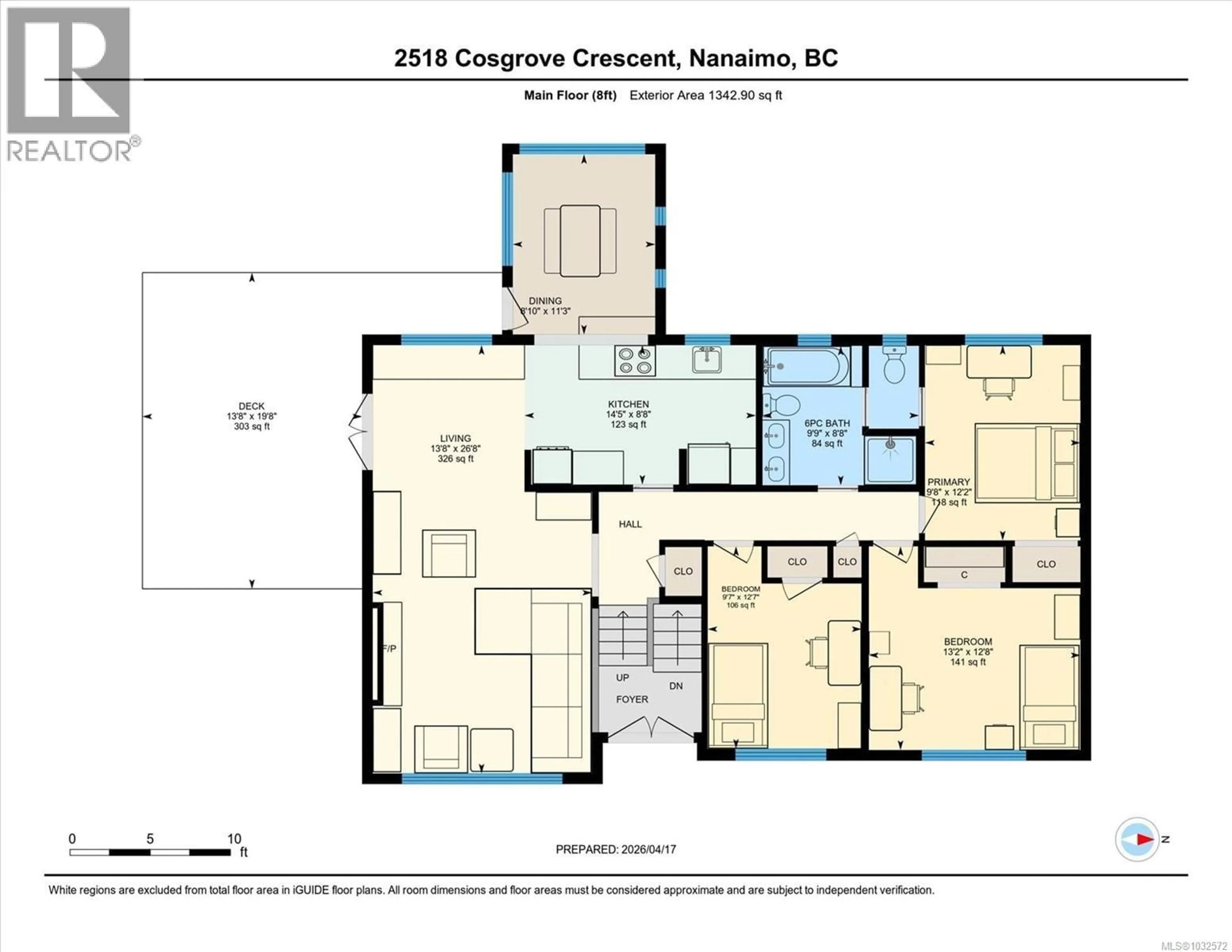 Floor plan for 2518 COSGROVE CRESCENT, Nanaimo British Columbia V9S3P3