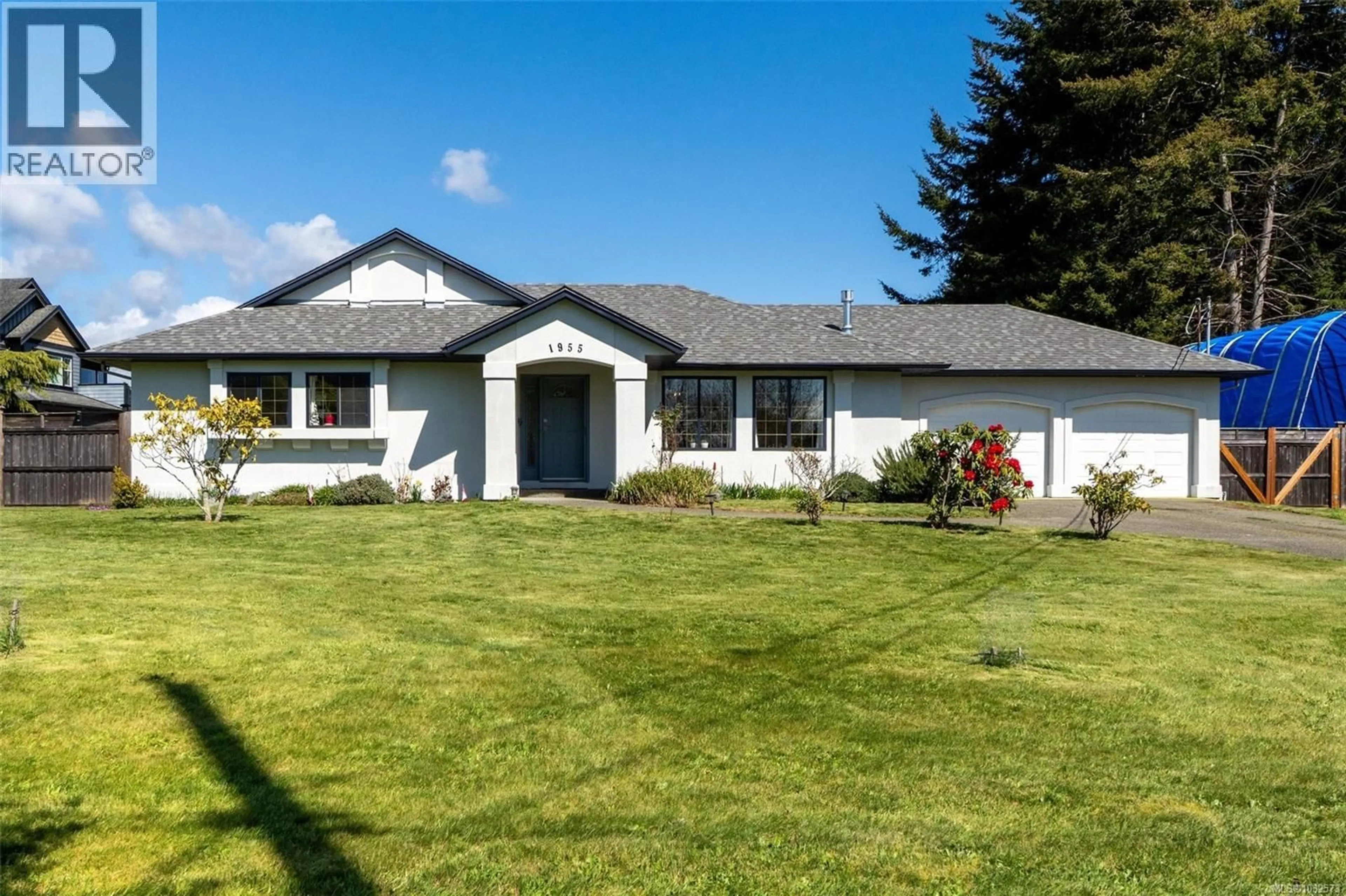 Home with vinyl exterior material, street for 1955 CALDWELL ROAD, Sooke British Columbia V9Z0P6