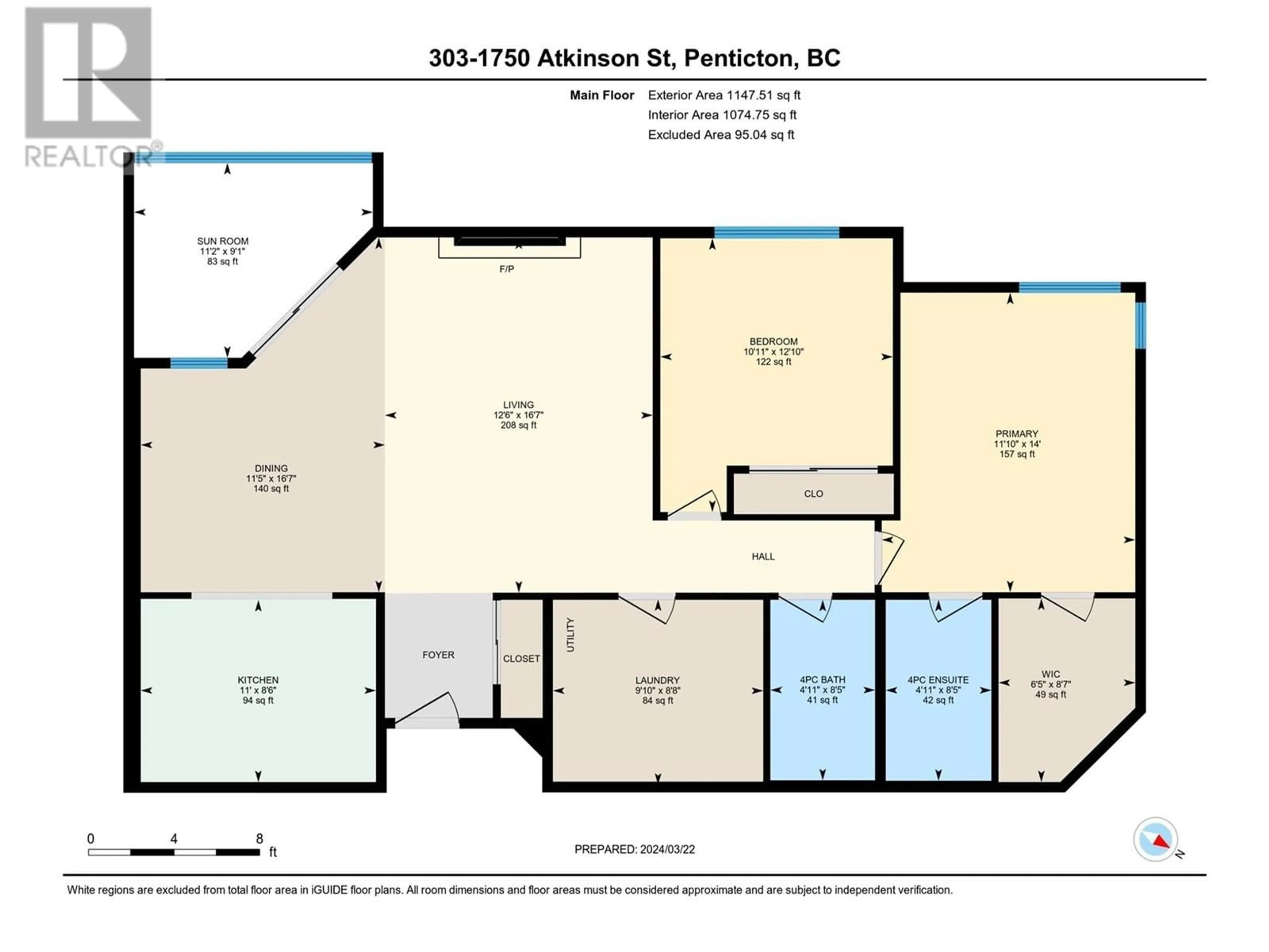 Floor plan for 1750 Atkinson Street Unit# 303, Penticton British Columbia V2A7M6