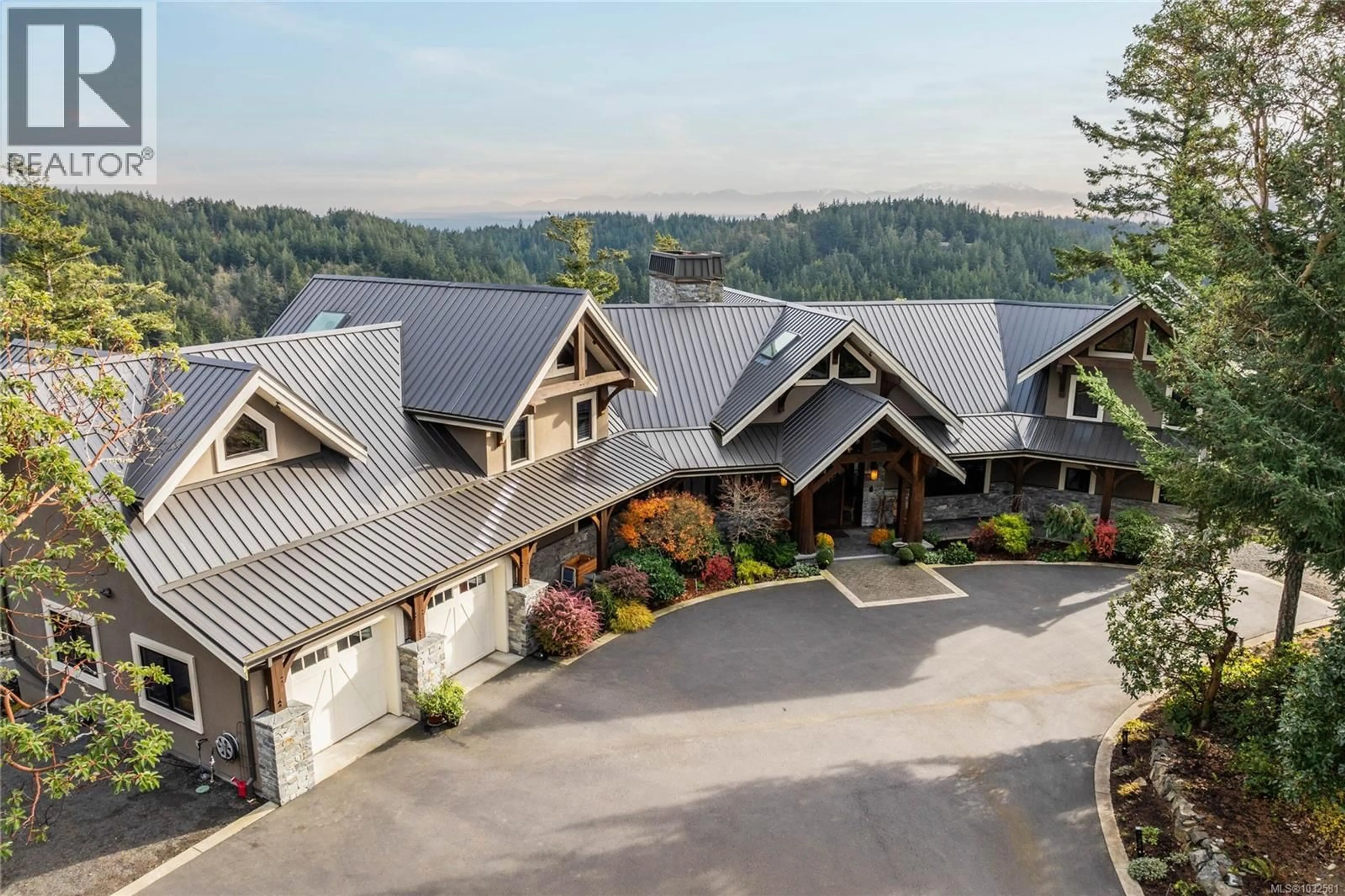 A pic from outside/outdoor area/front of a property/back of a property/a pic from drone, mountain view for 4809 EALES ROAD, Metchosin British Columbia V9C4E1