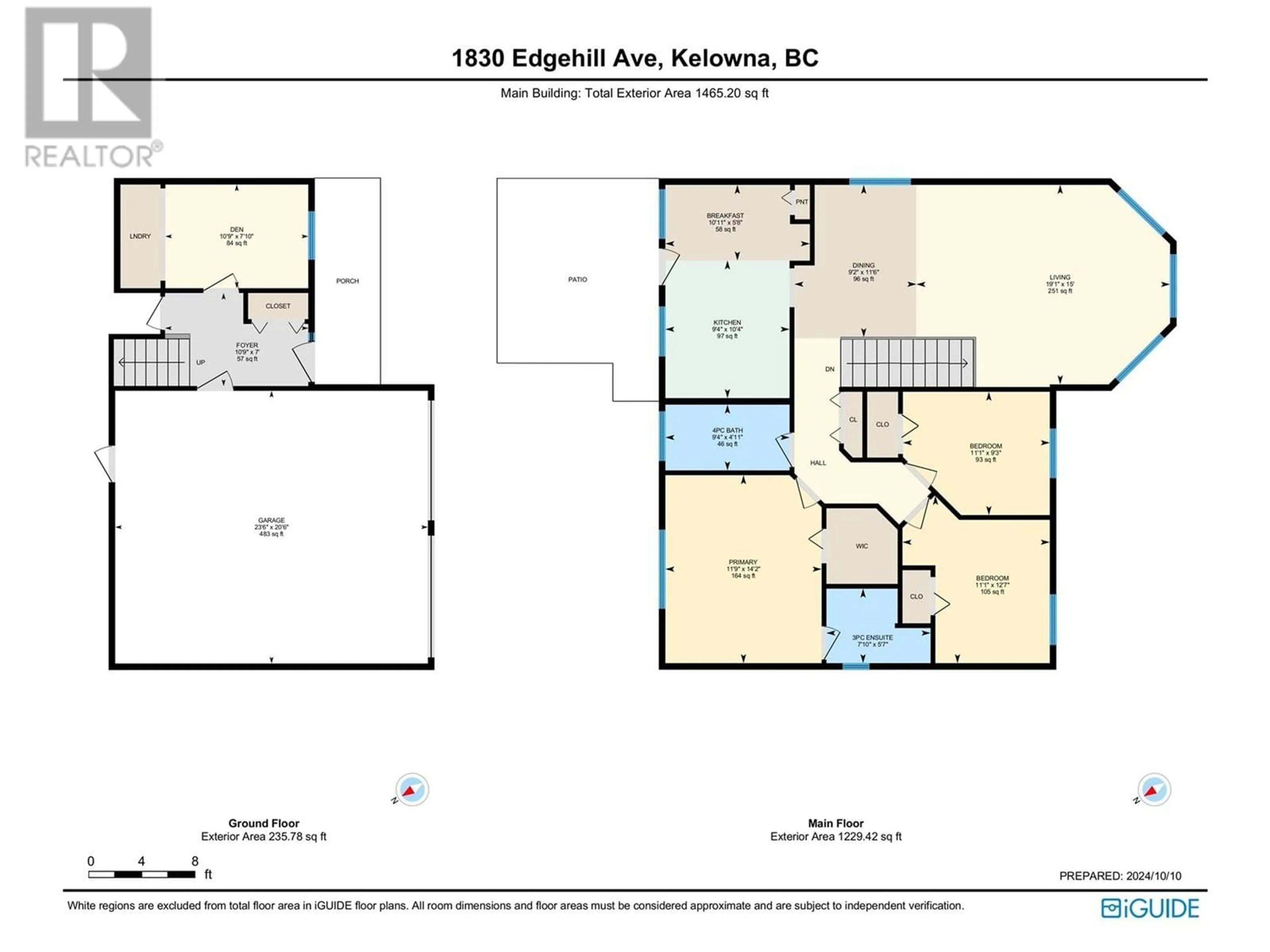 Floor plan for 1830 Edgehill Avenue, Kelowna British Columbia V1V1R7