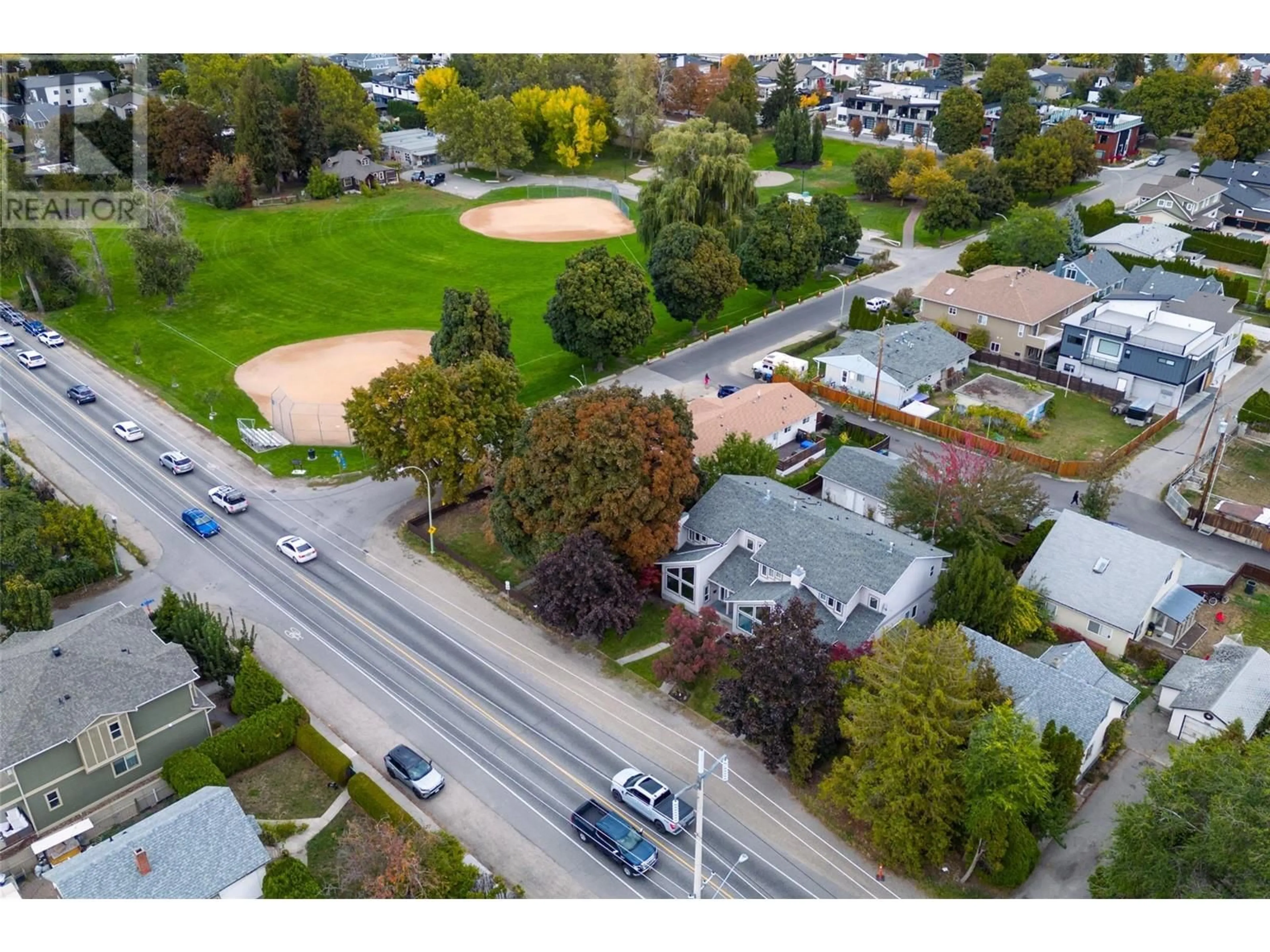 Frontside or backside of a home, the street view for 2419 Richter Street, Kelowna British Columbia V1Y2P5