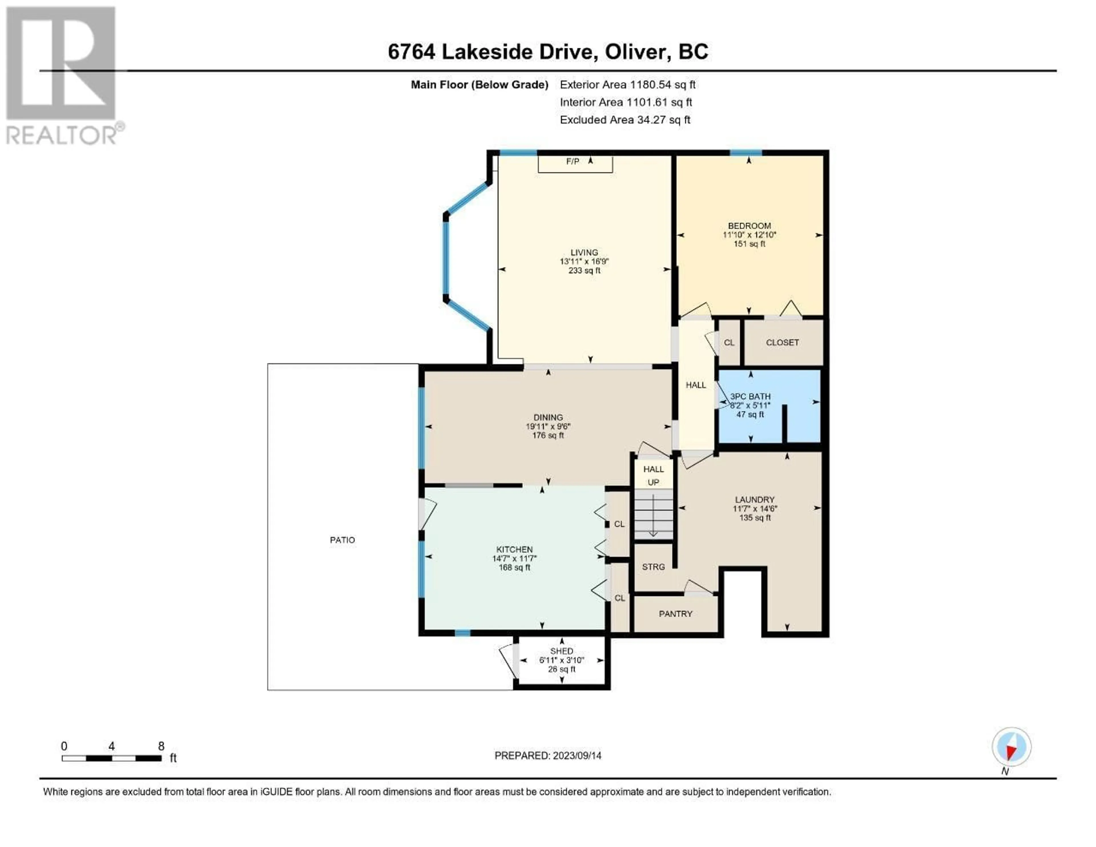 Floor plan for 6764 LAKESIDE Drive, Oliver British Columbia V0H1T4