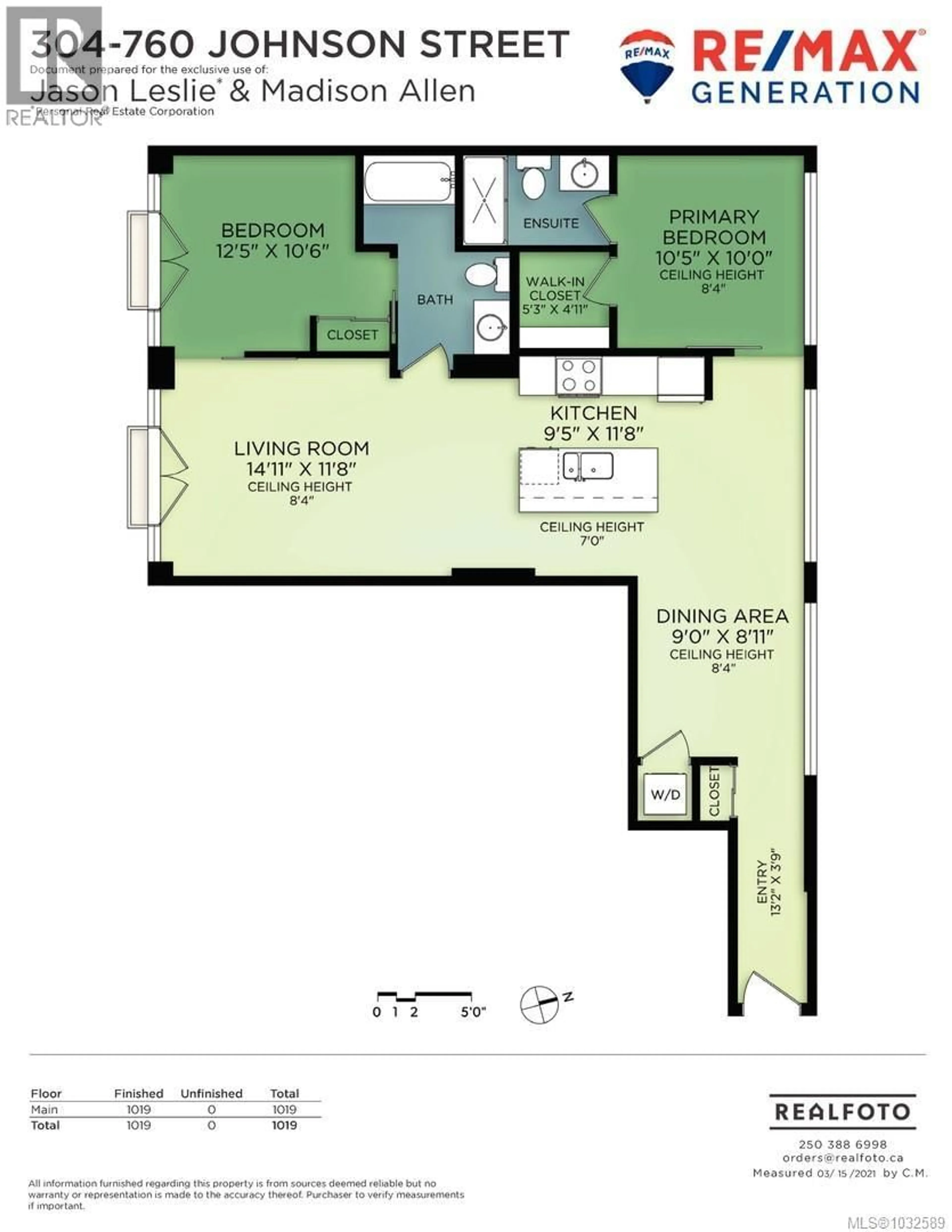 Floor plan for 304 - 760 JOHNSON STREET, Victoria British Columbia V8W0A4