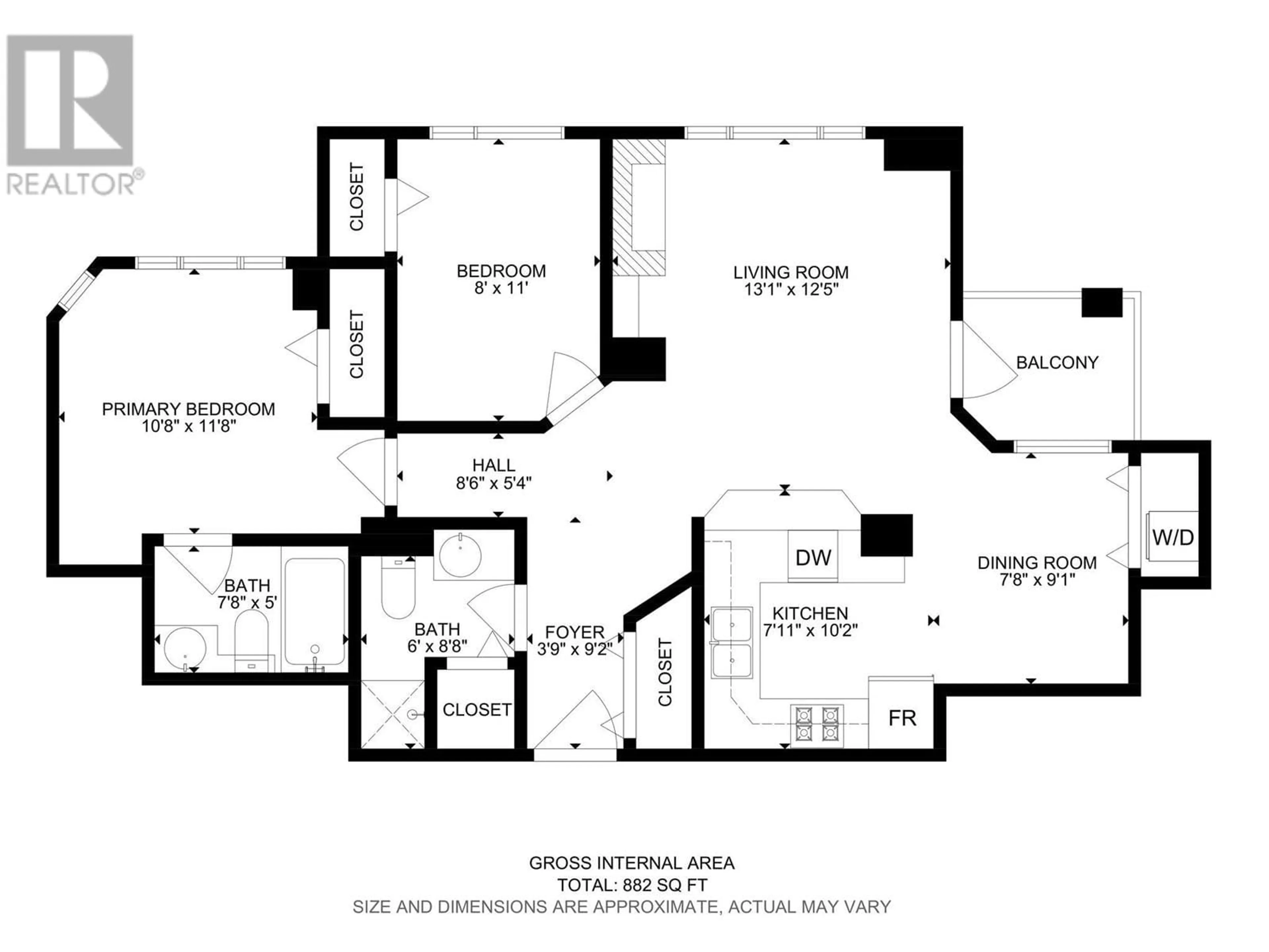 Floor plan for 1128 Sunset Drive Unit# 904, Kelowna British Columbia V1Y9W7