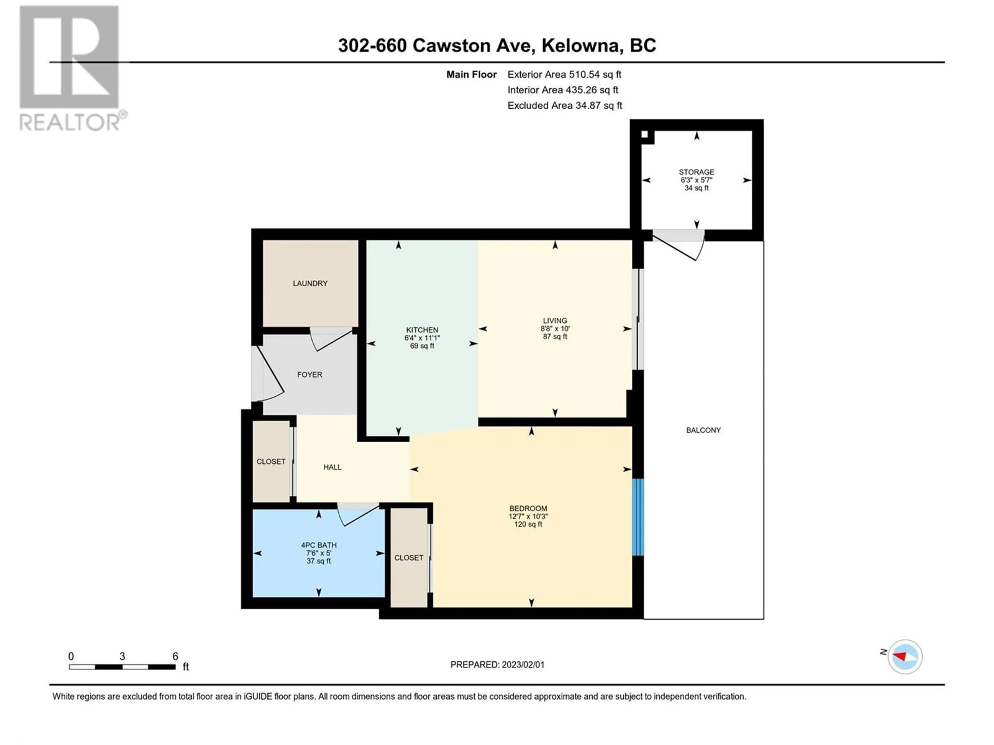 Floor plan for 660 Cawston Avenue Unit# 302, Kelowna British Columbia V1Y2L1